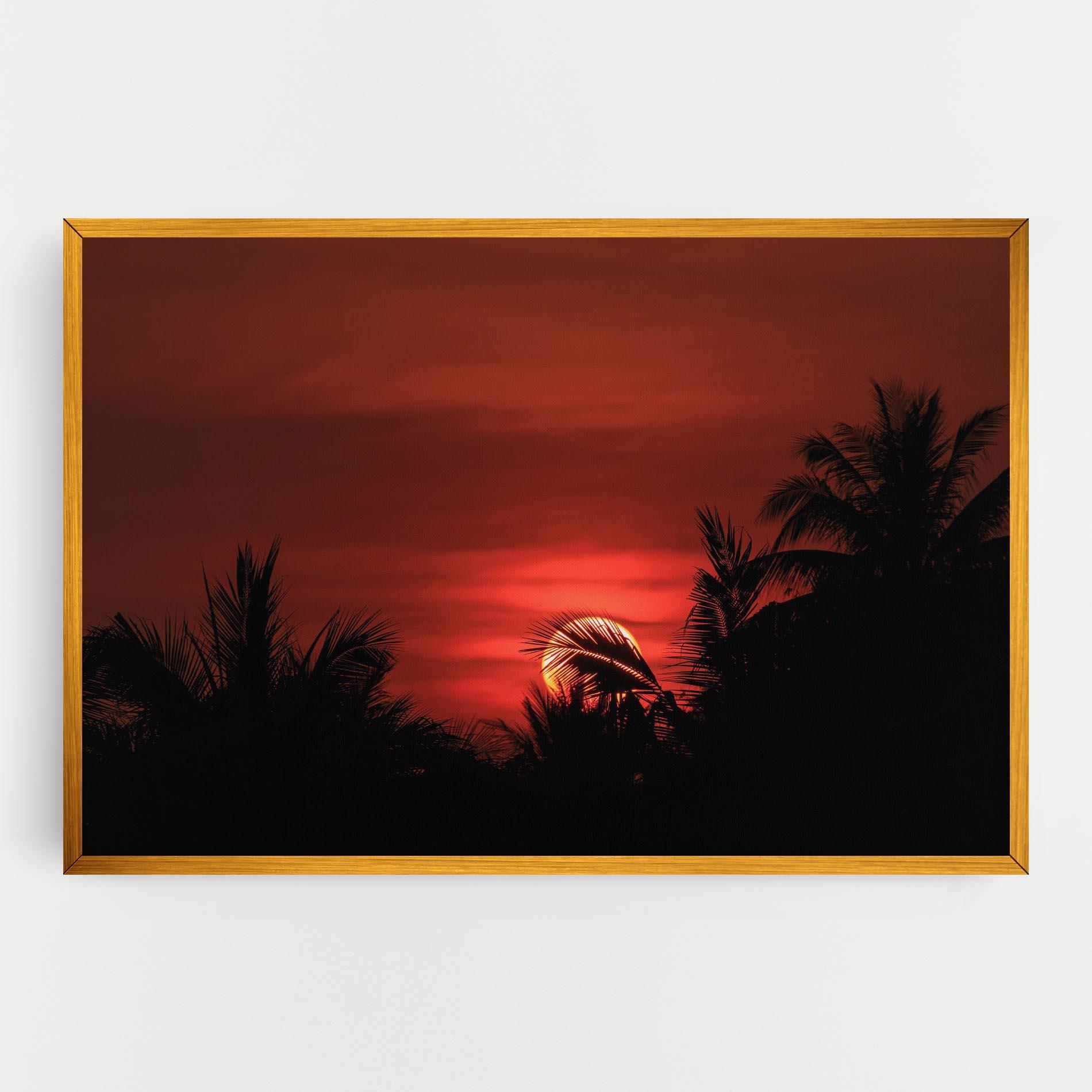 Obraz na Płótnie Coconuts Tree Sunset mockup 0