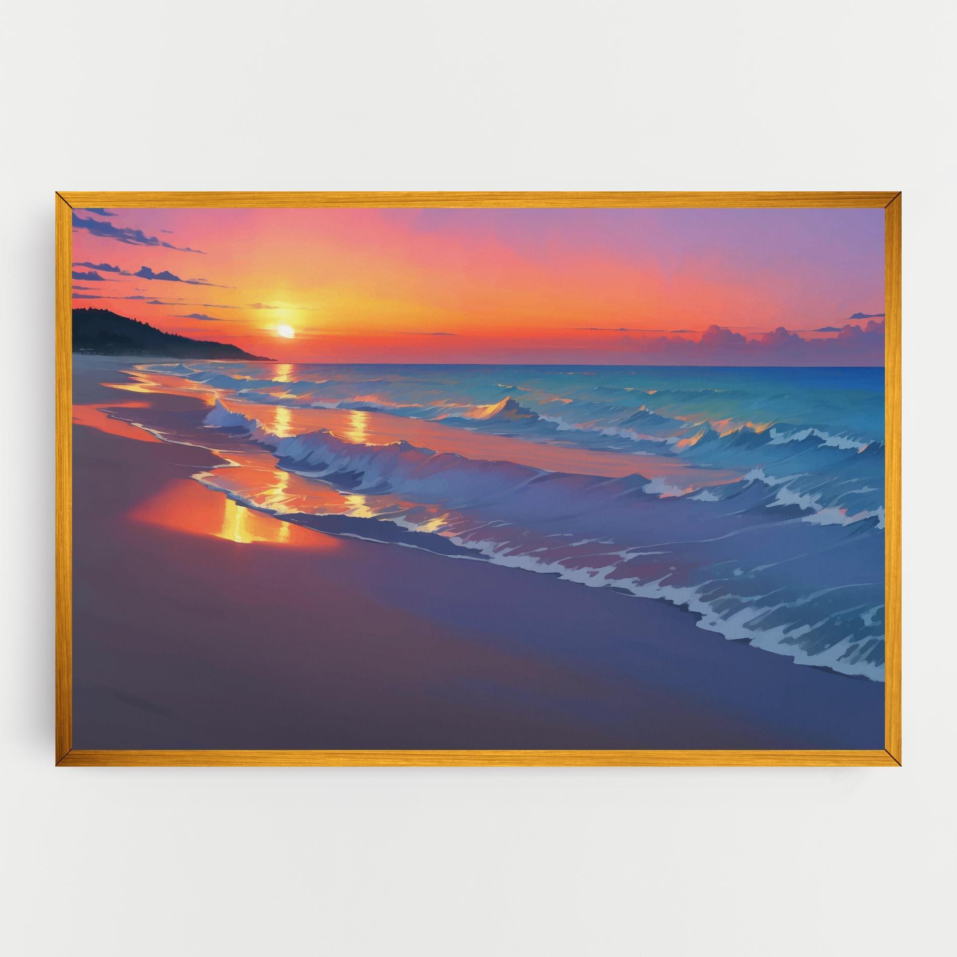 Obraz na Płótnie Dreamy Beach Sunset mockup 0