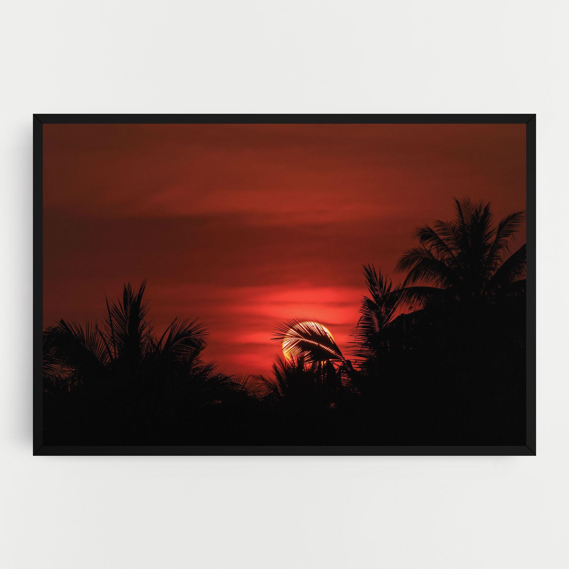 Obraz na Płótnie Coconuts Tree Sunset mockup 0