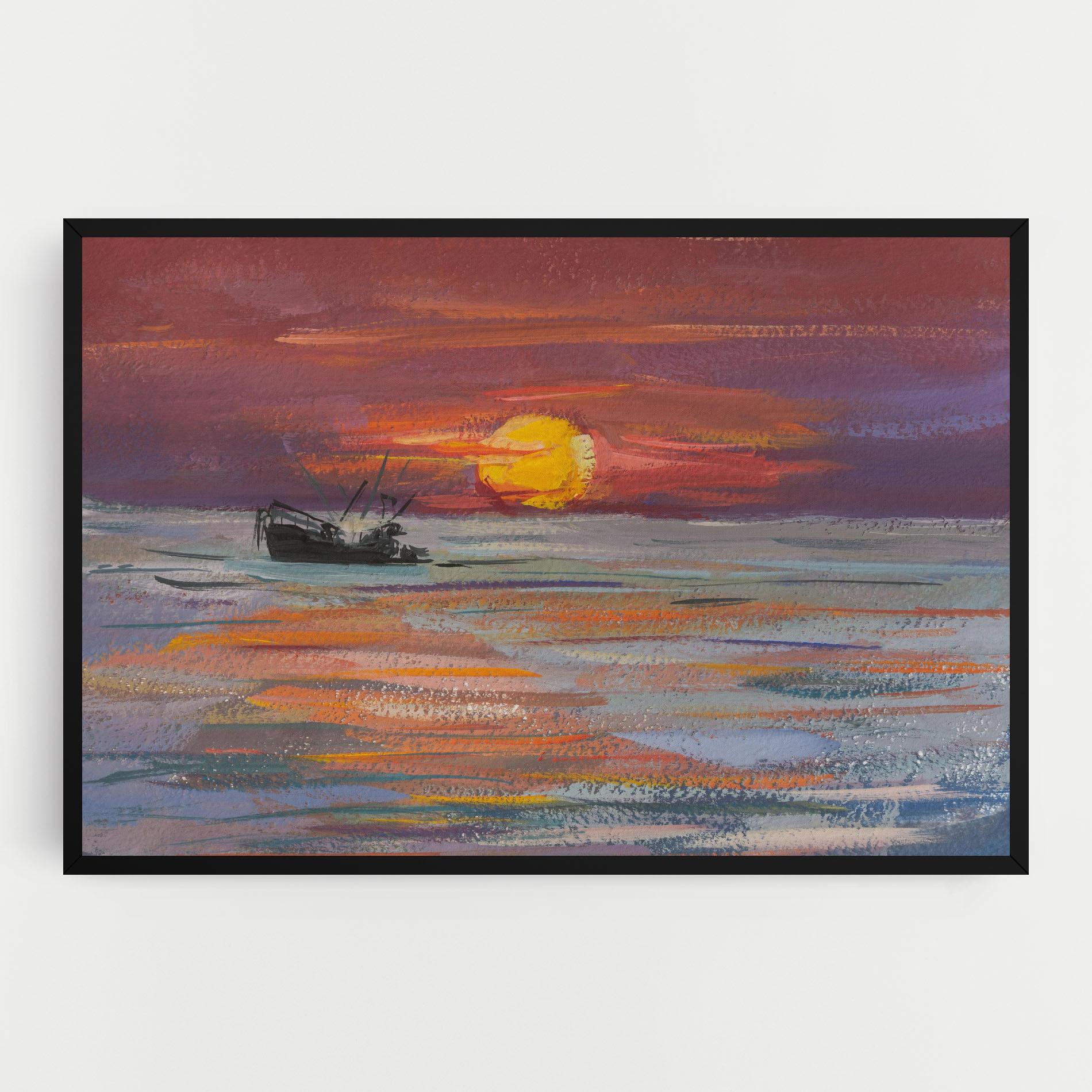 Obraz na Płótnie Sea Ship Painting mockup 0