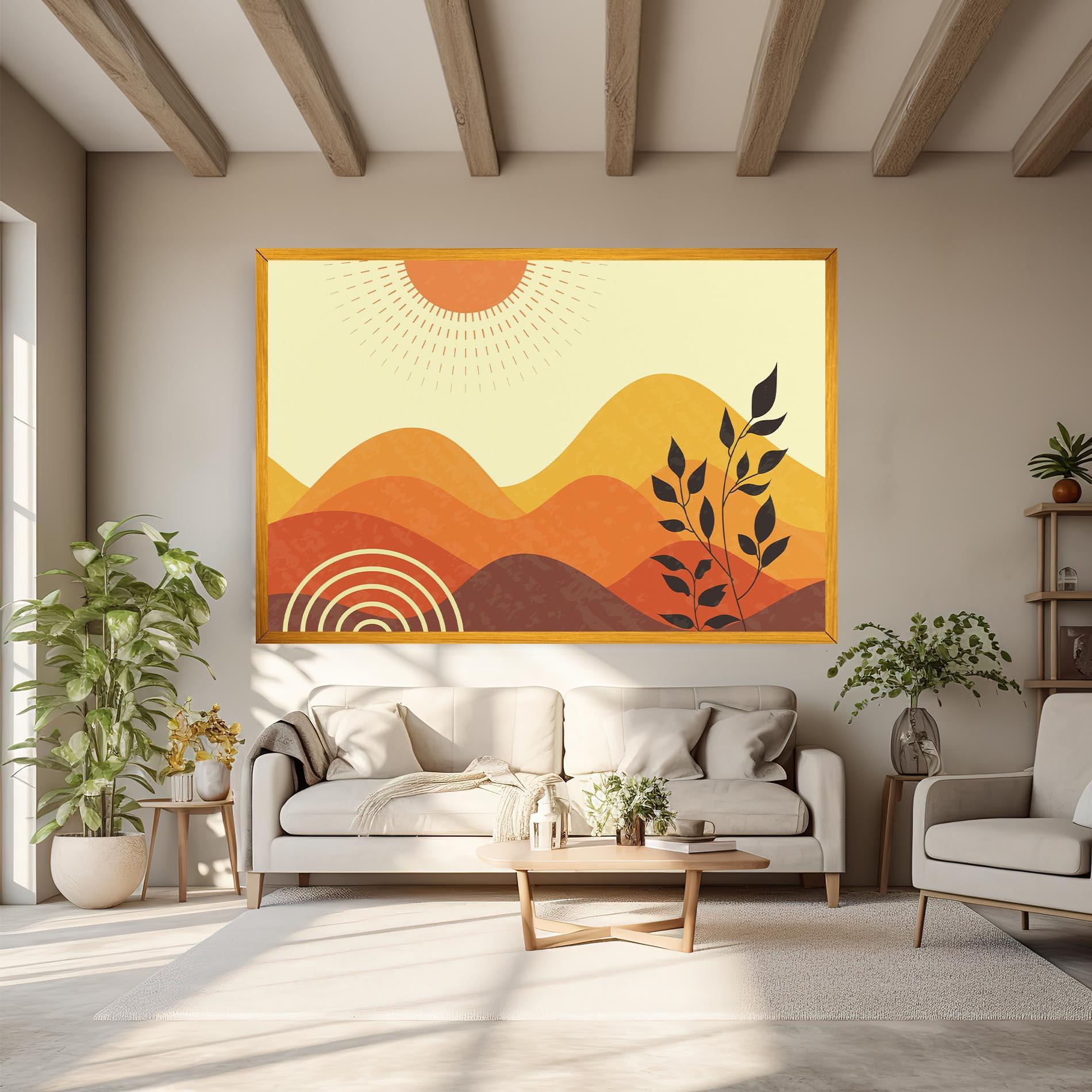 Obraz na Płótnie Minimalist Sunset Art mockup 6