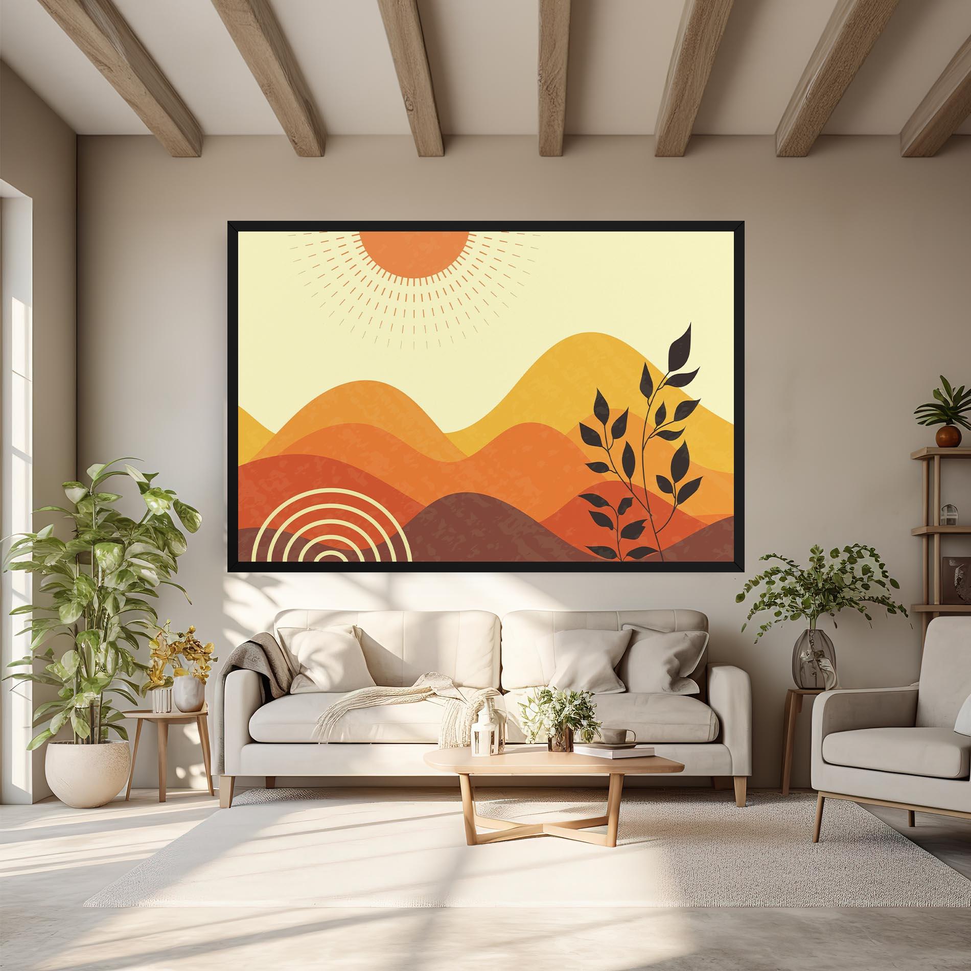 Obraz na Płótnie Minimalist Sunset Art mockup 6
