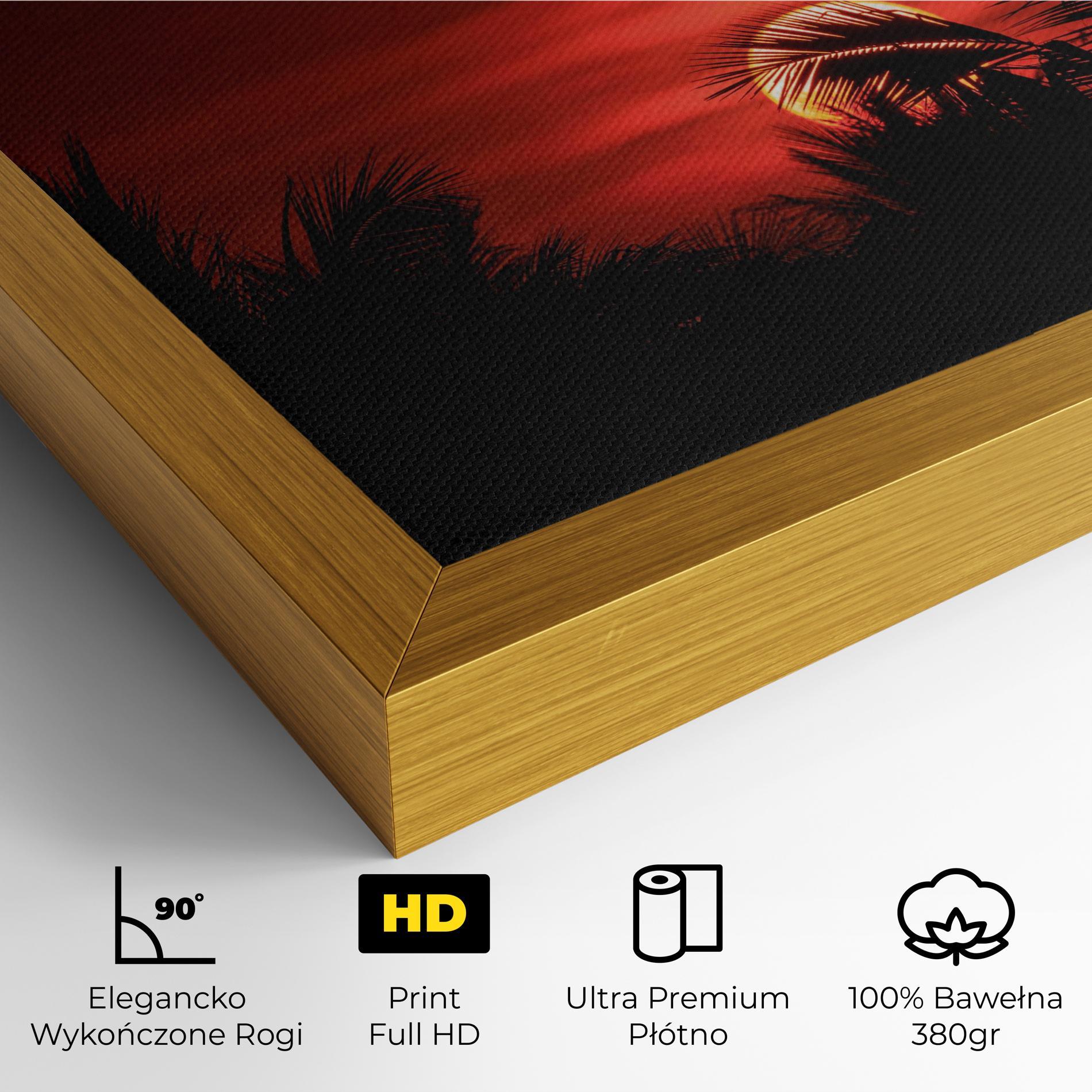 Obraz na Płótnie Coconuts Tree Sunset mockup 4