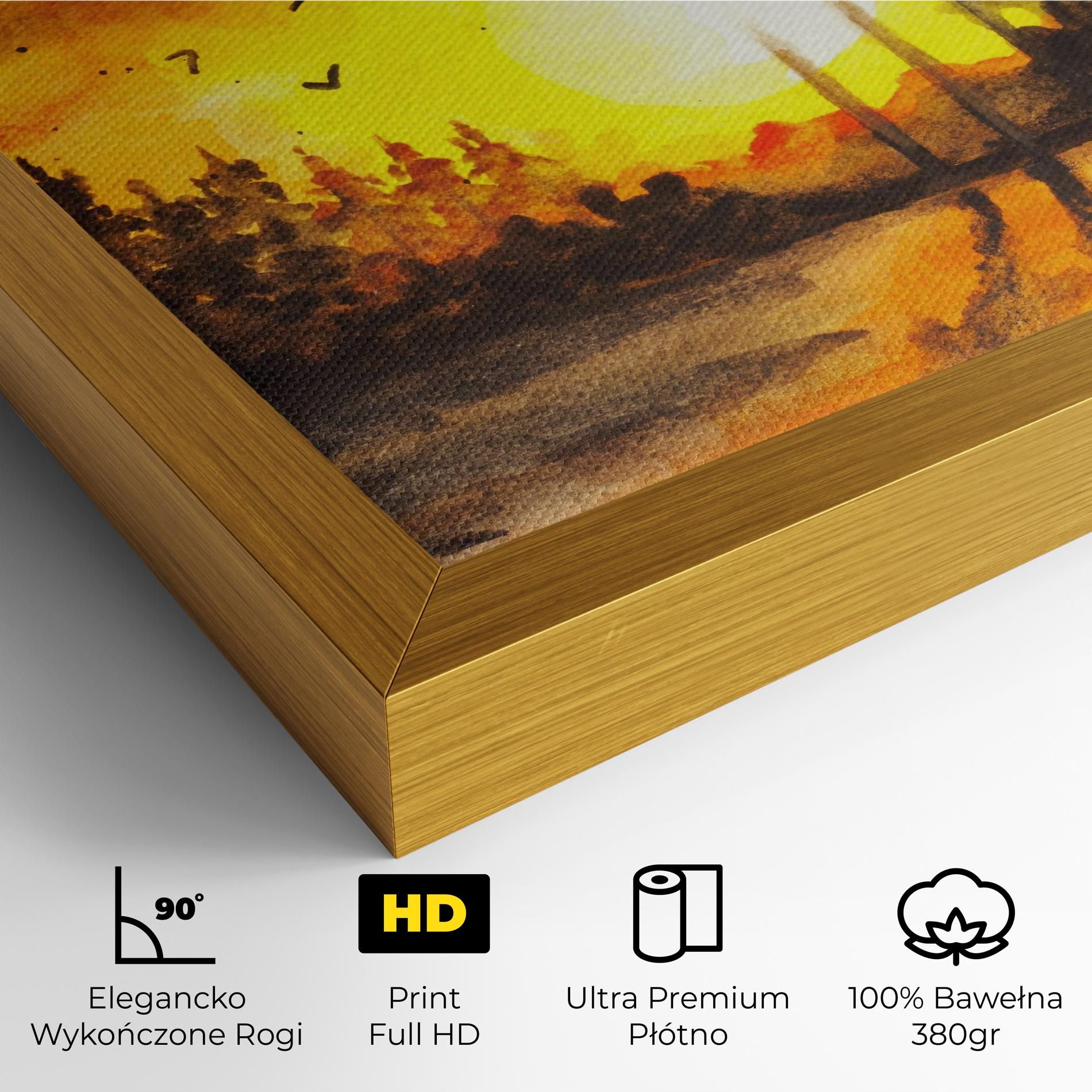 Watercolor Sunset Painting mockup 4
