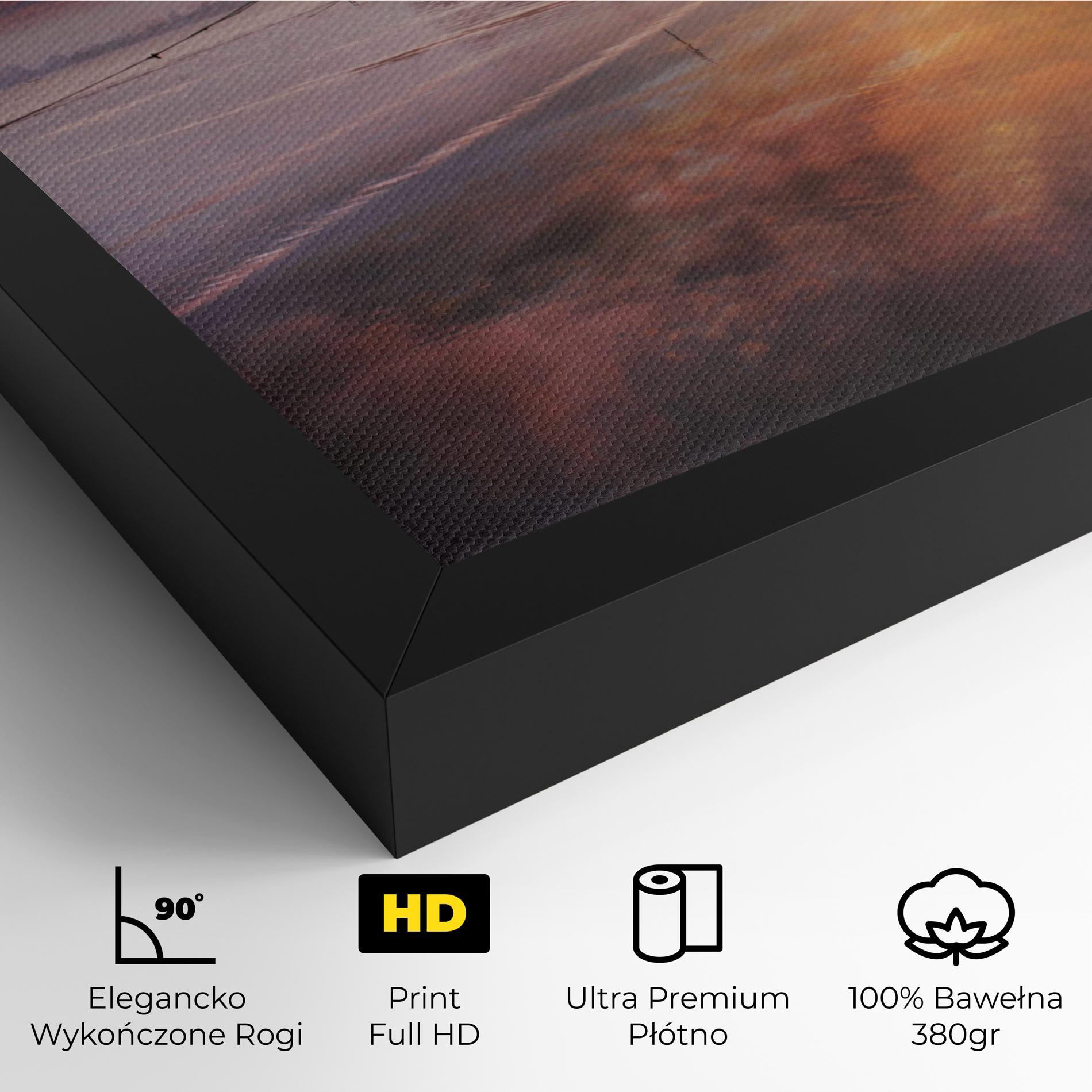 Obraz na Płótnie Beauty Boat Sunrise mockup 4