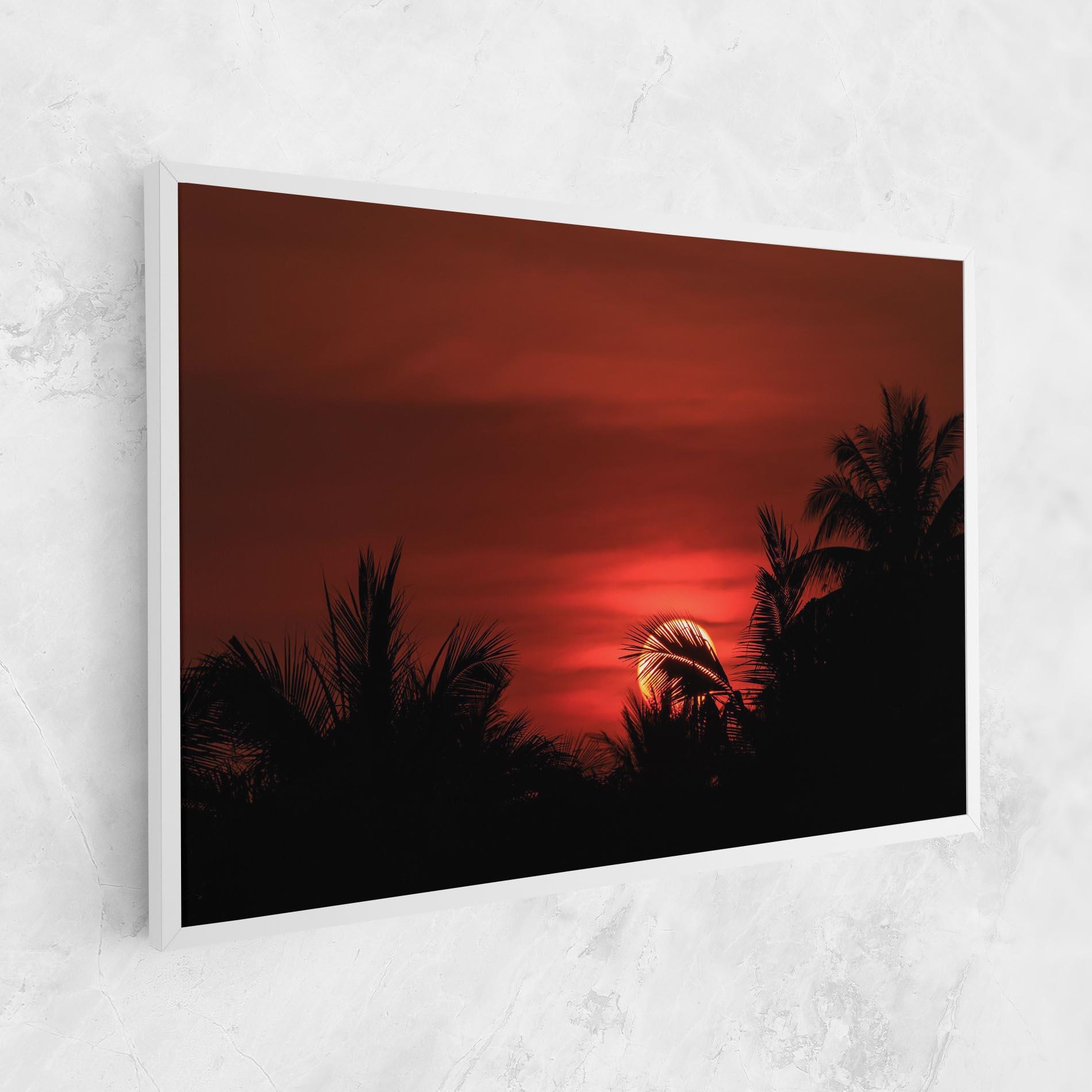 Obraz na Płótnie Coconuts Tree Sunset mockup 1
