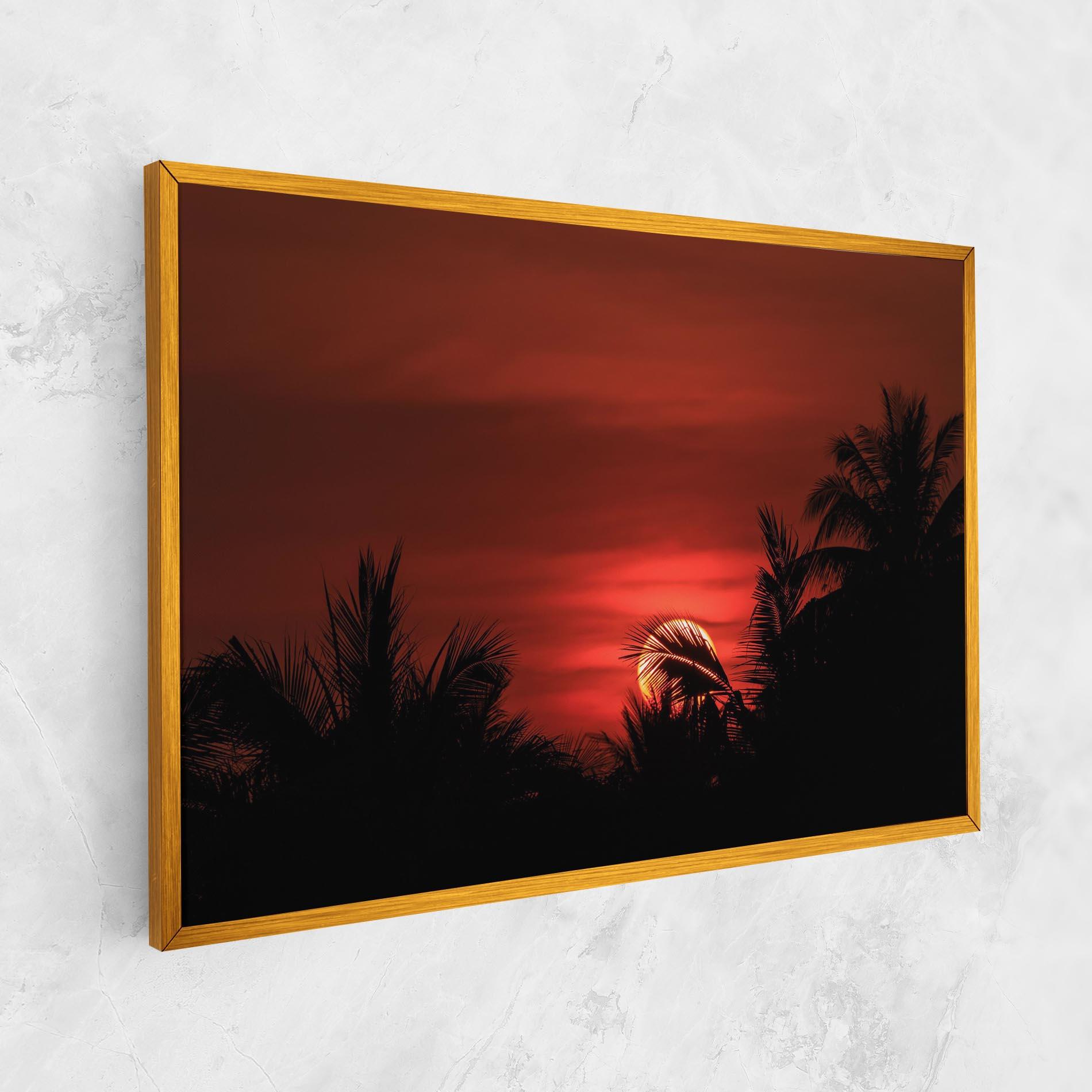 Obraz na Płótnie Coconuts Tree Sunset mockup 1