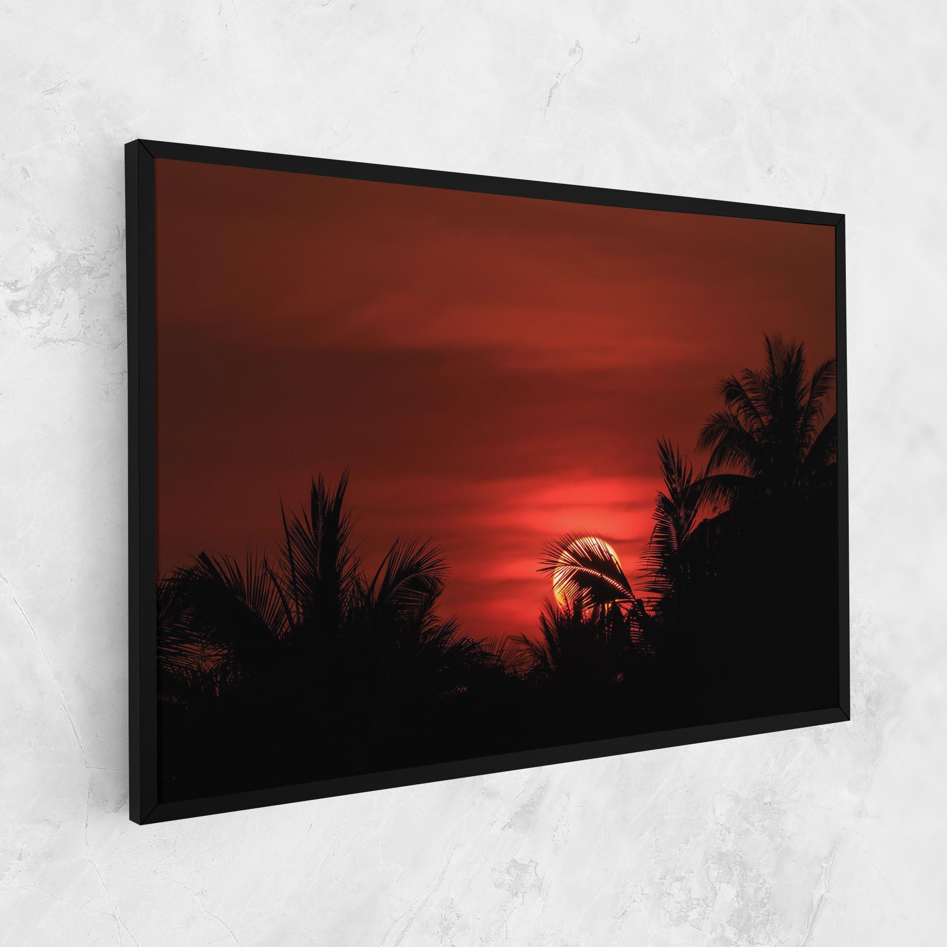 Obraz na Płótnie Coconuts Tree Sunset mockup 1