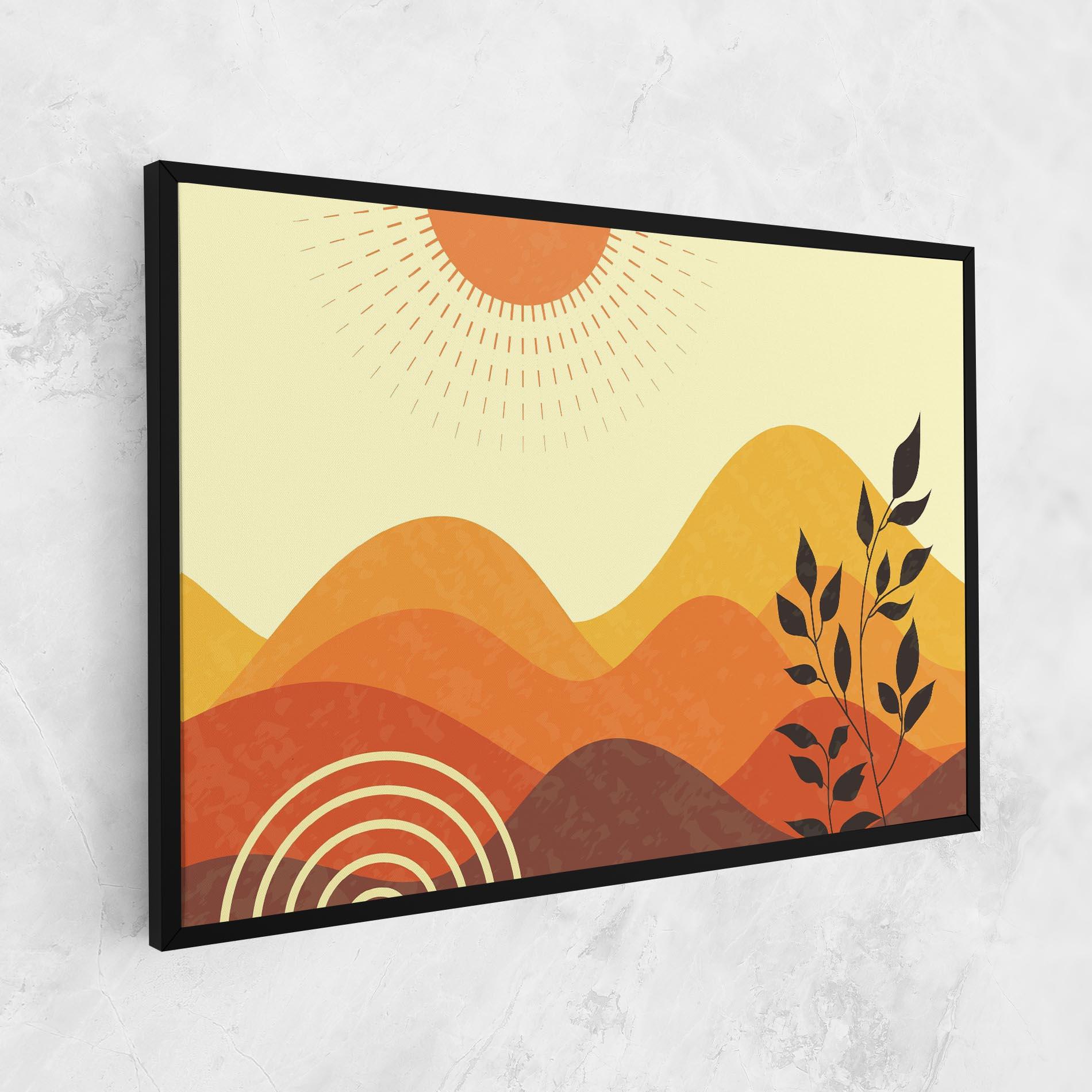 Obraz na Płótnie Minimalist Sunset Art mockup 1
