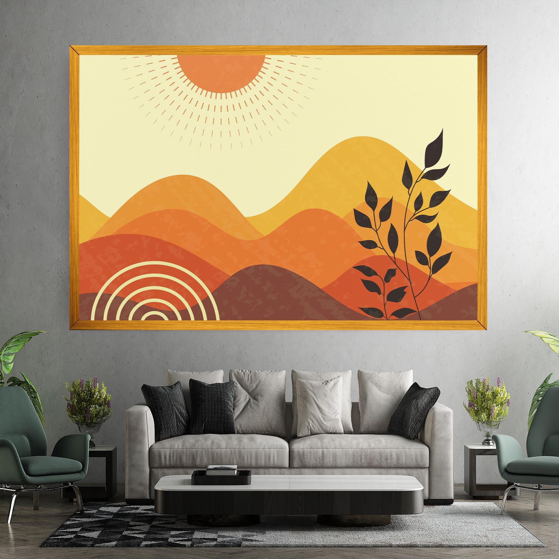 Obraz na Płótnie Minimalist Sunset Art mockup 7