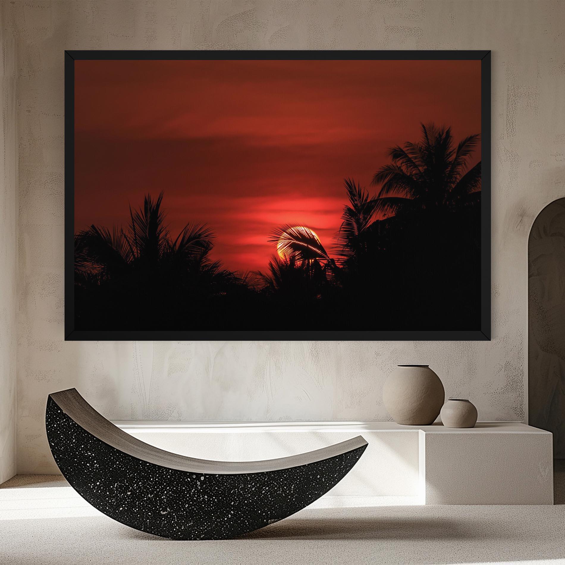 Obraz na Płótnie Coconuts Tree Sunset mockup 8