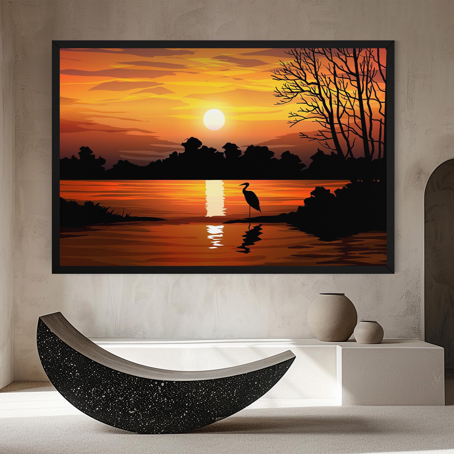 Obraz na Płótnie Sunset Land mockup 8