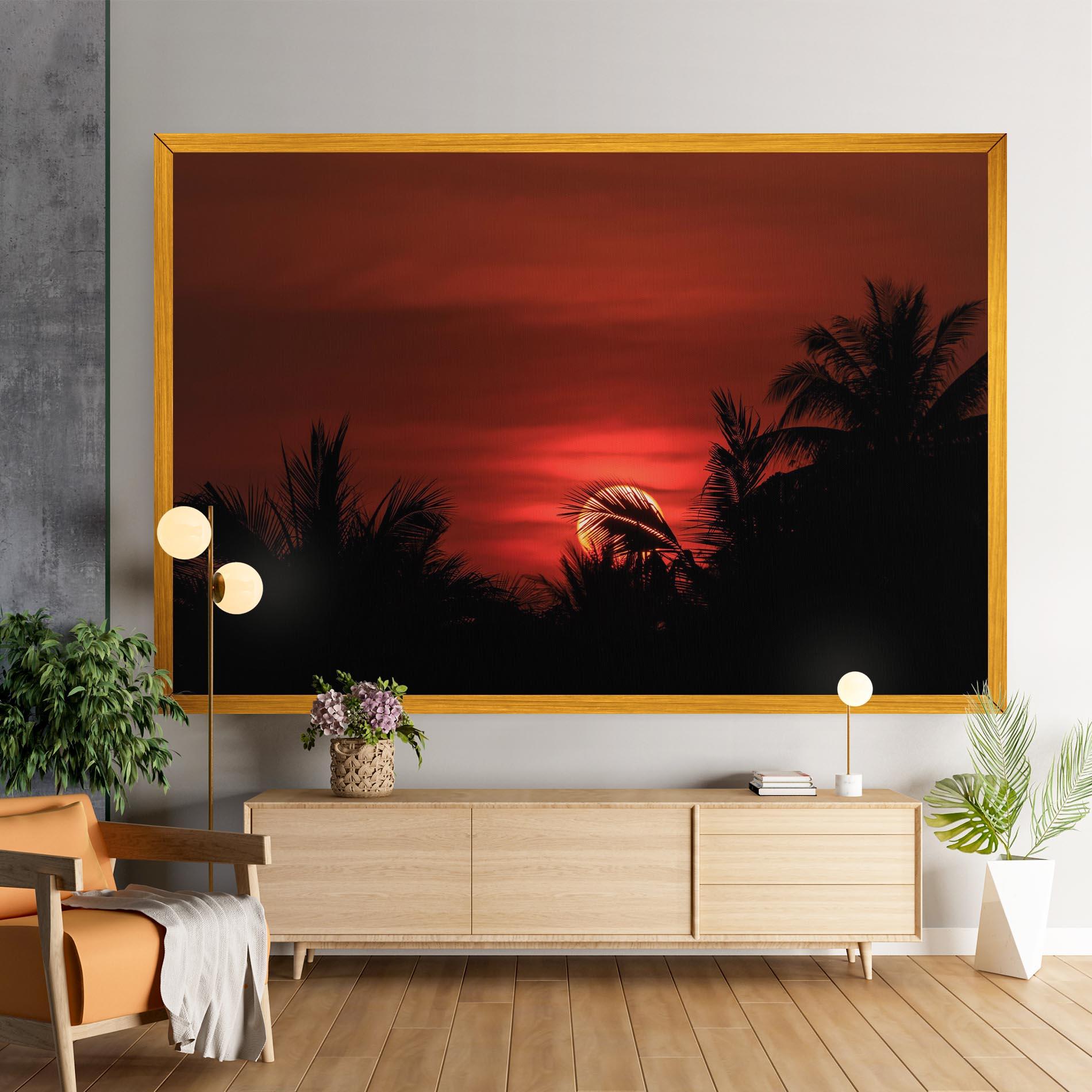Obraz na Płótnie Coconuts Tree Sunset mockup 9