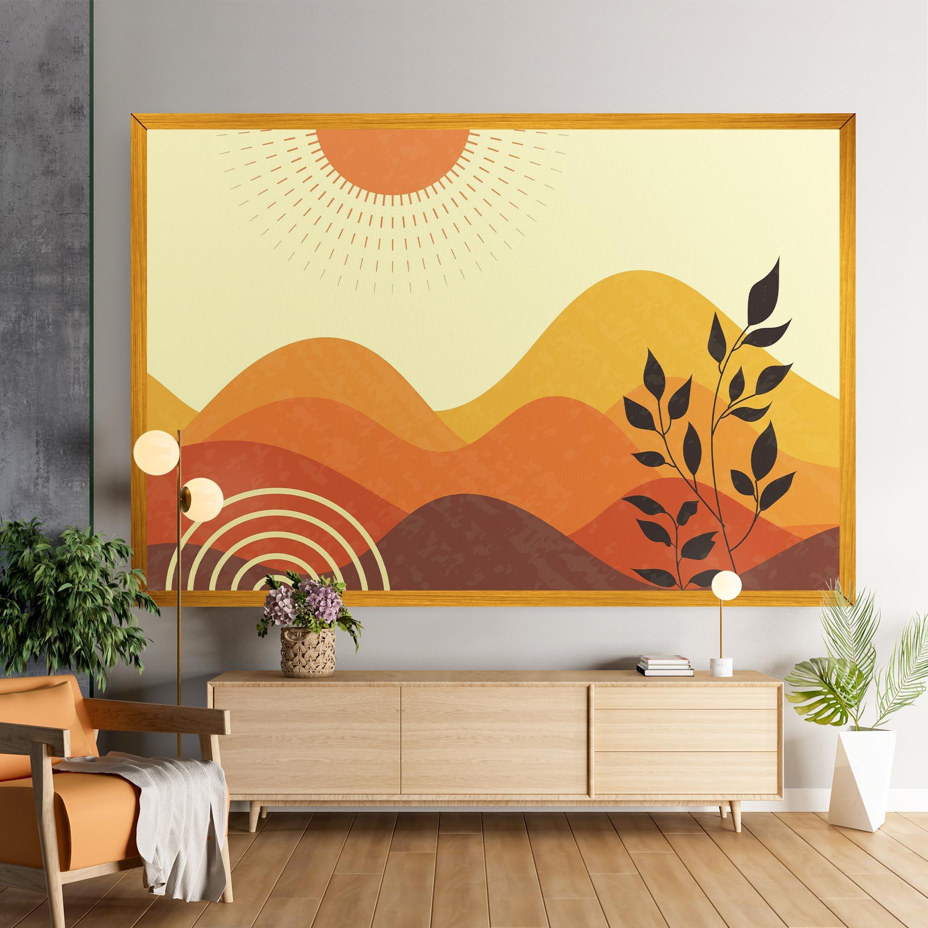 Obraz na Płótnie Minimalist Sunset Art mockup 9
