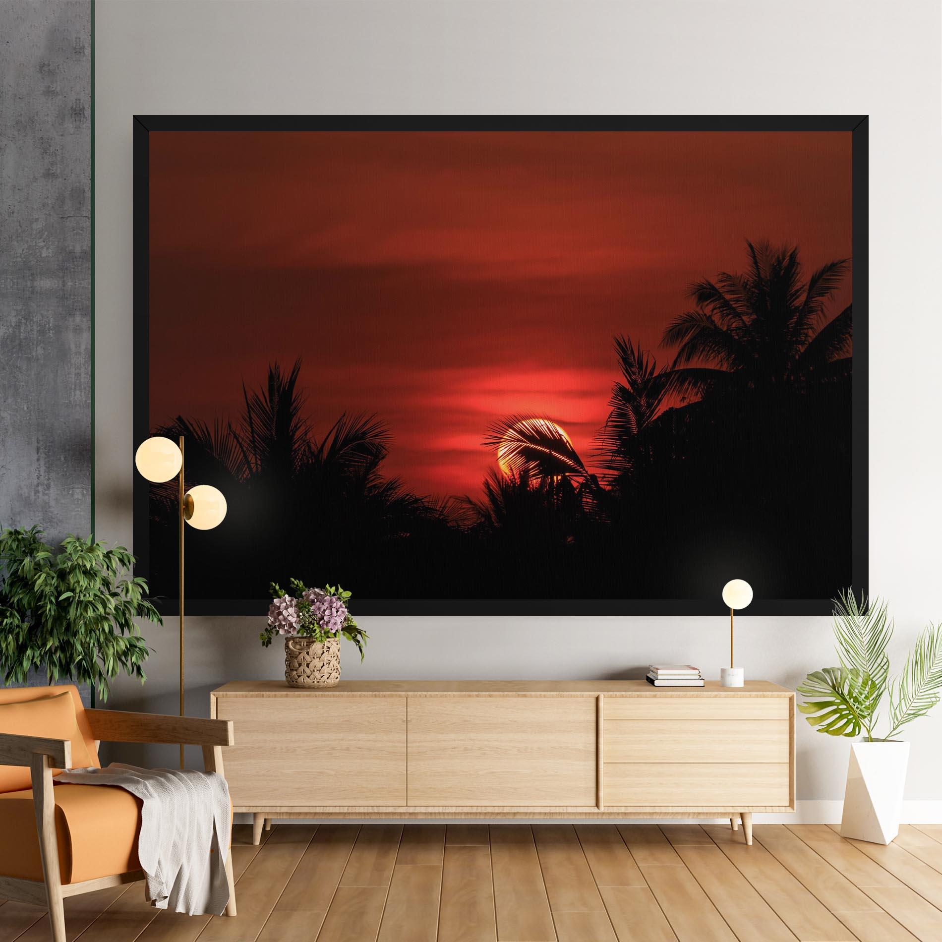 Obraz na Płótnie Coconuts Tree Sunset mockup 9