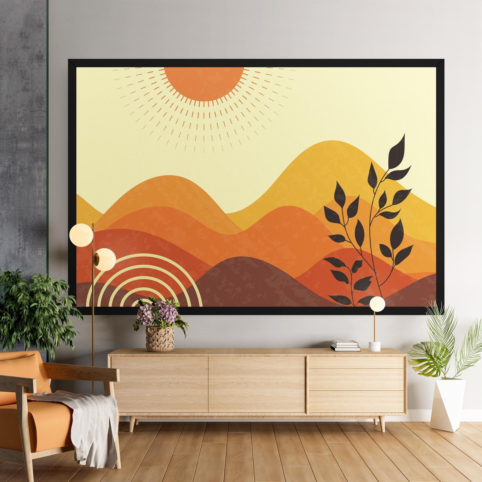 Obraz na Płótnie Minimalist Sunset Art mockup 9