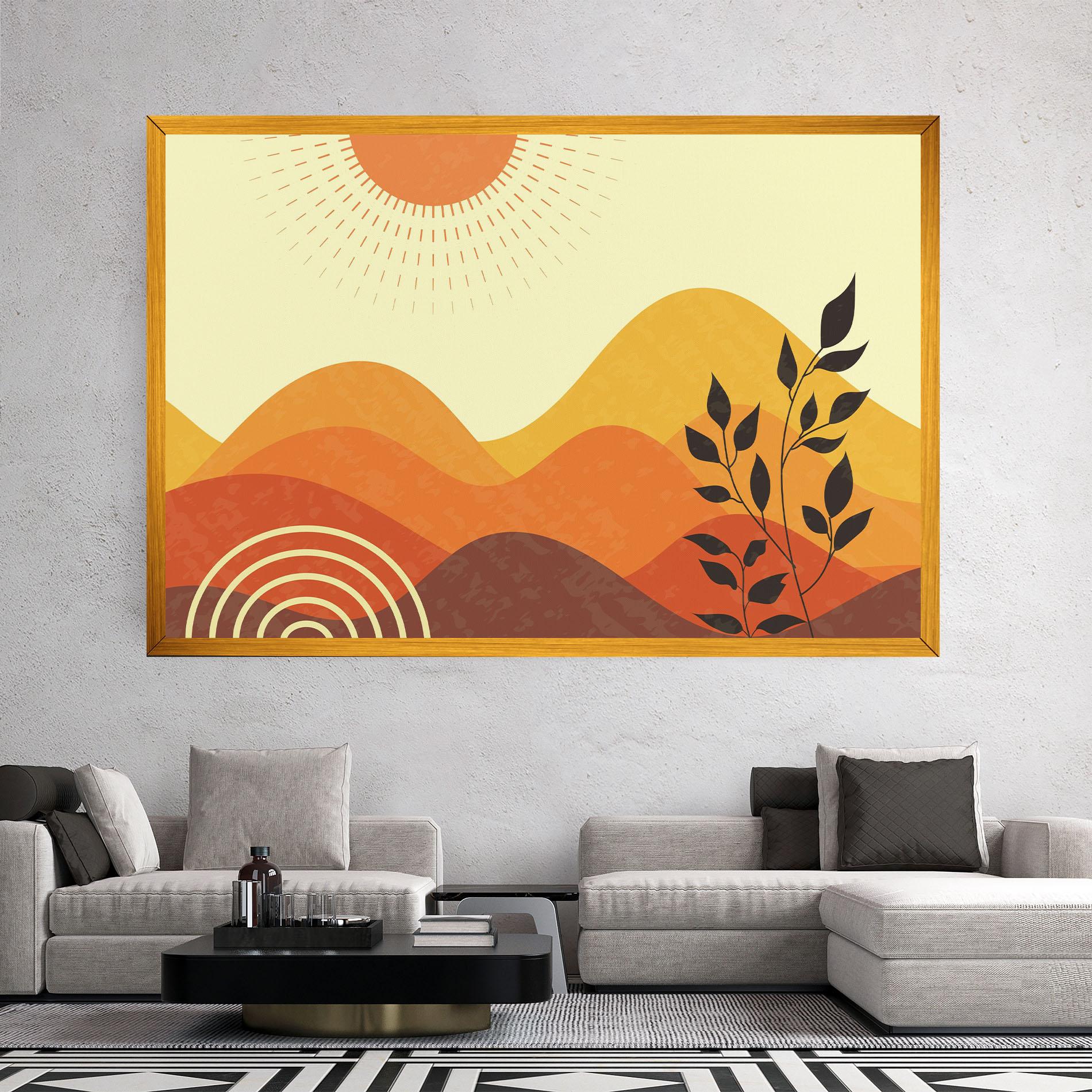 Obraz na Płótnie Minimalist Sunset Art mockup 2