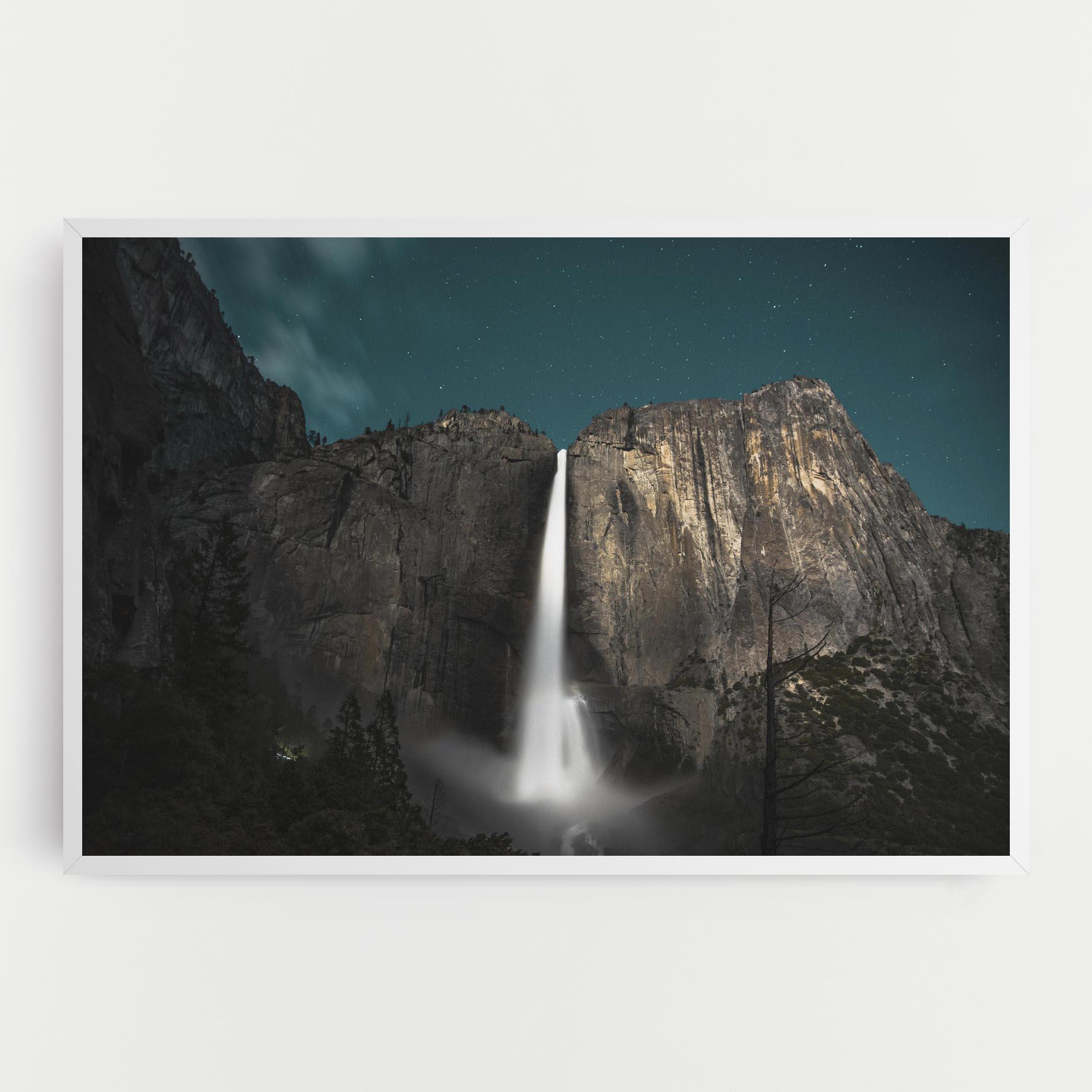 Obraz na Płótnie Dark Blue Sky Waterfall mockup 0