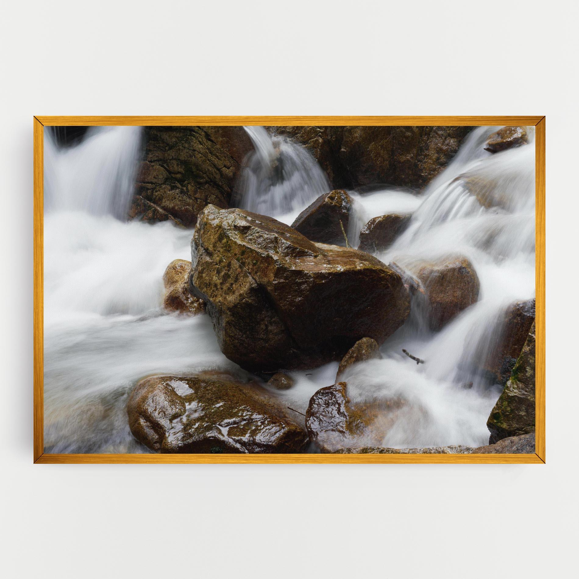 Obraz na Płótnie Shiny Rocks Waterfall mockup 0