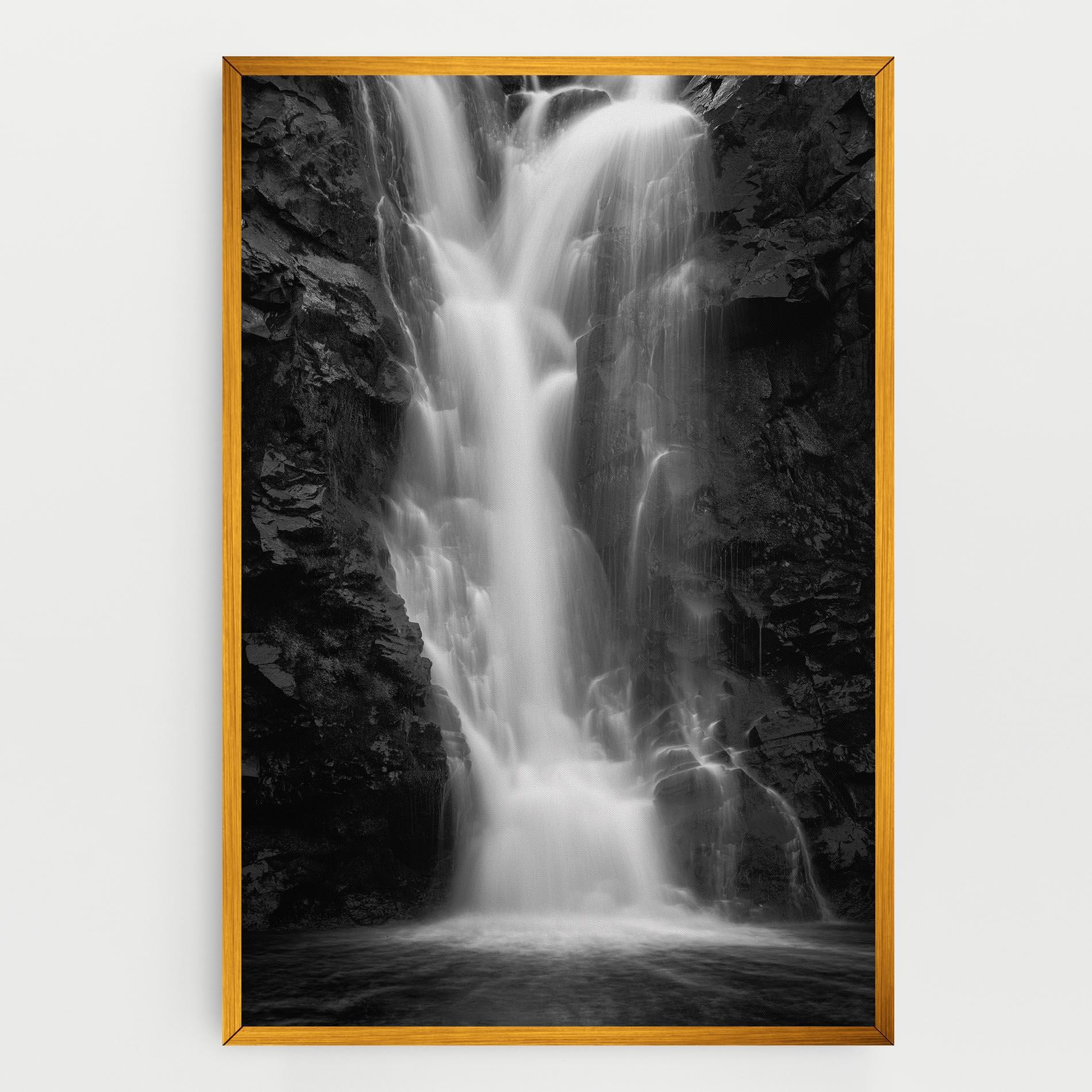 Obraz na Płótnie Black Rock Waterfall View mockup 0