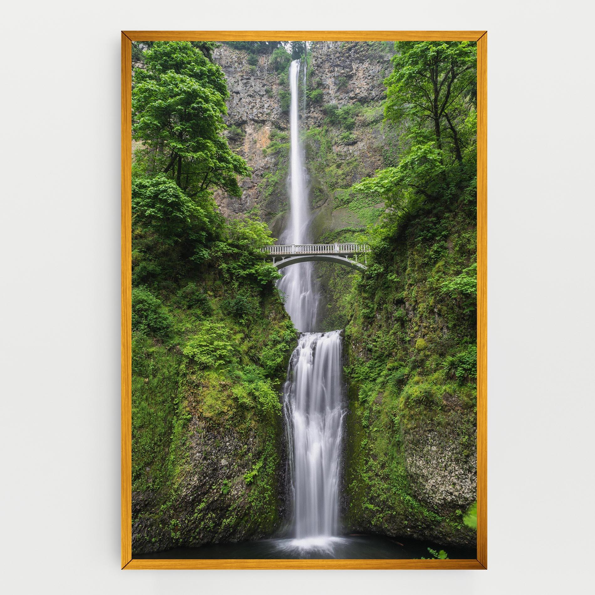 Obraz na Płótnie Green Leaves Bridge View mockup 0