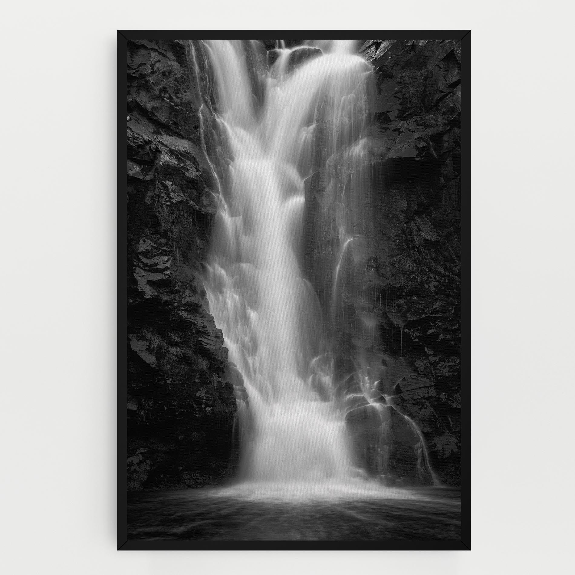 Obraz na Płótnie Black Rock Waterfall View mockup 0