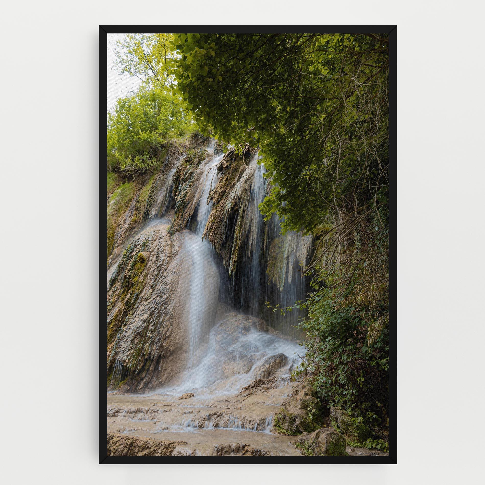 Obraz na Płótnie Forest Waterfall View mockup 0