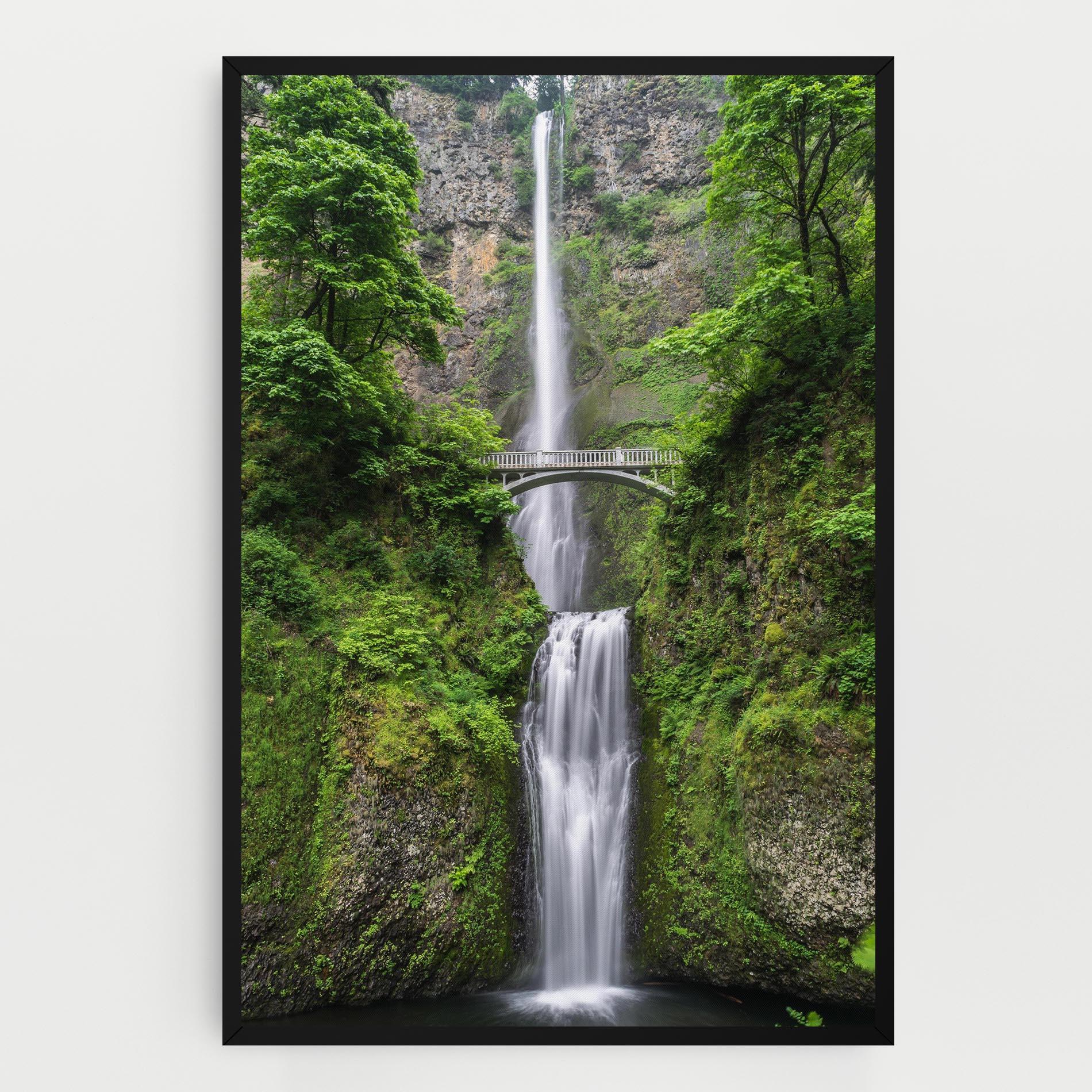 Obraz na Płótnie Green Leaves Bridge View mockup 0