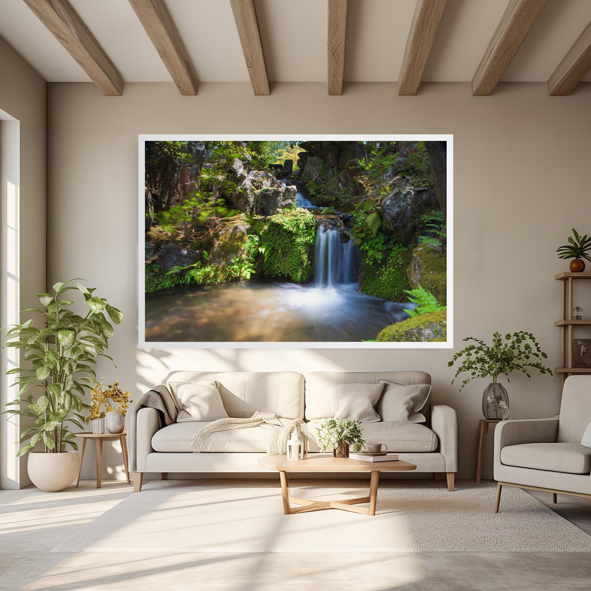 Obraz na Płótnie Jungle View Waterfall mockup 6