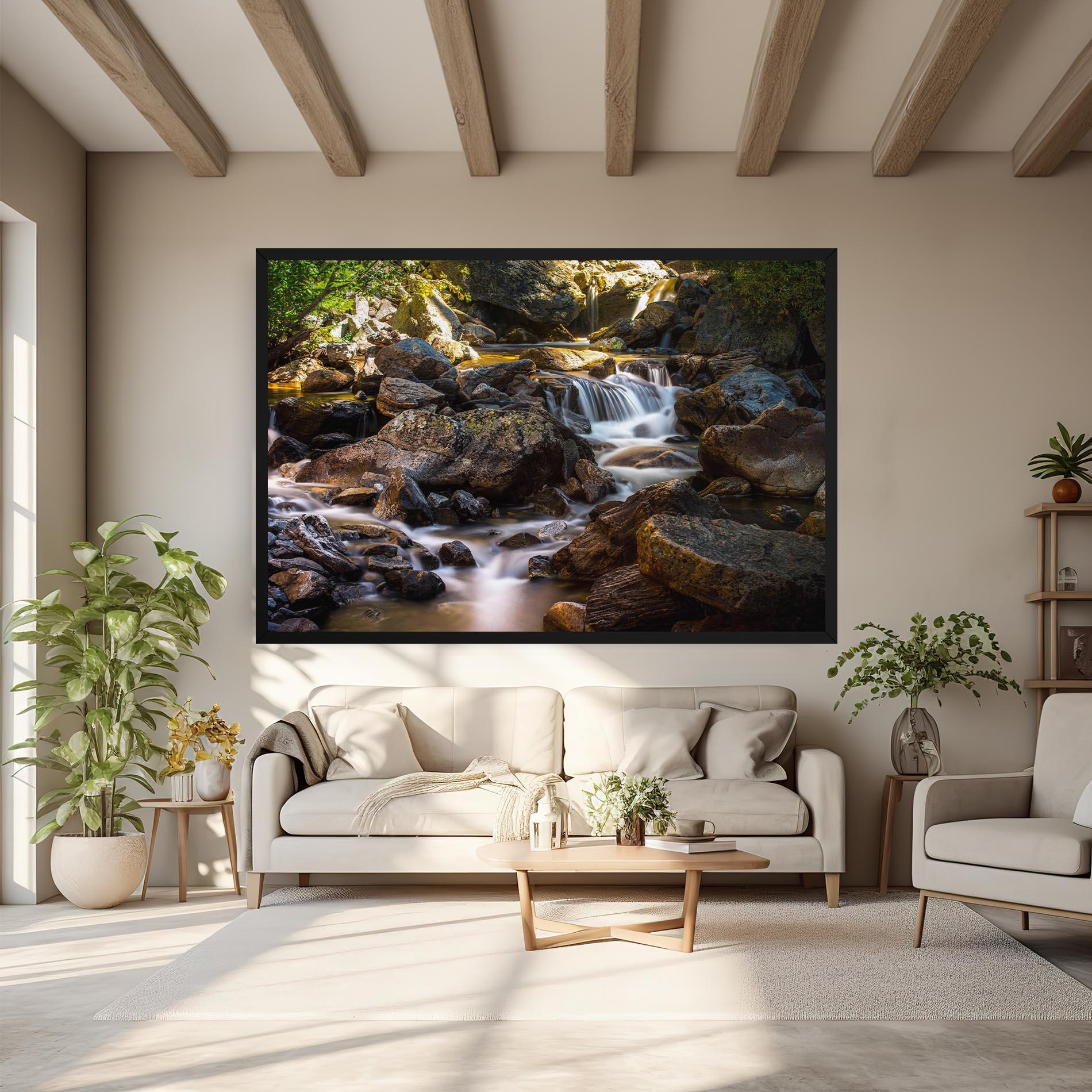 Obraz na Płótnie Nature Rocks Waterfall mockup 6