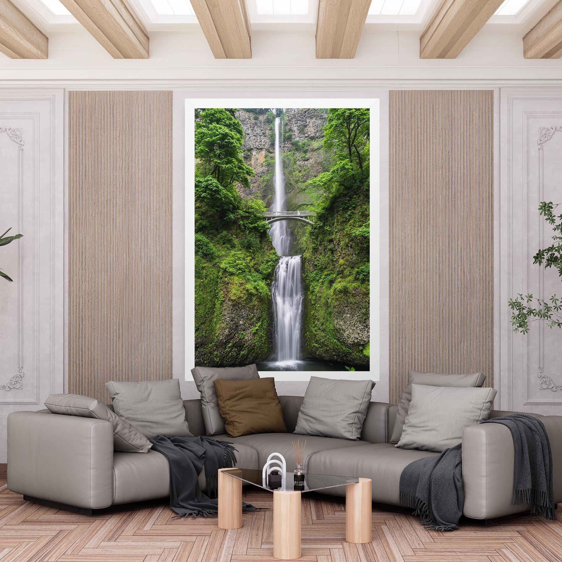 Obraz na Płótnie Green Leaves Bridge View mockup 6