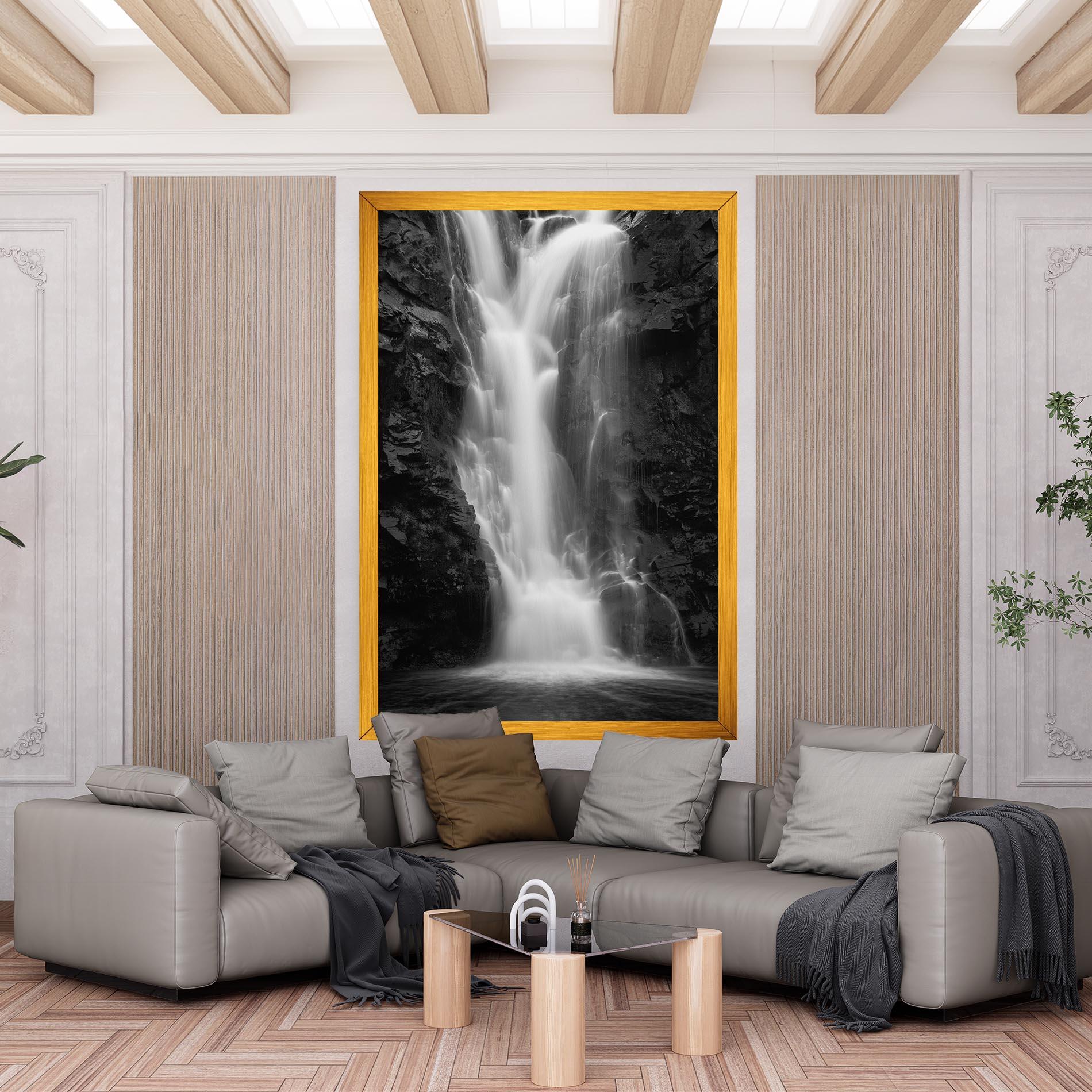 Obraz na Płótnie Black Rock Waterfall View mockup 6
