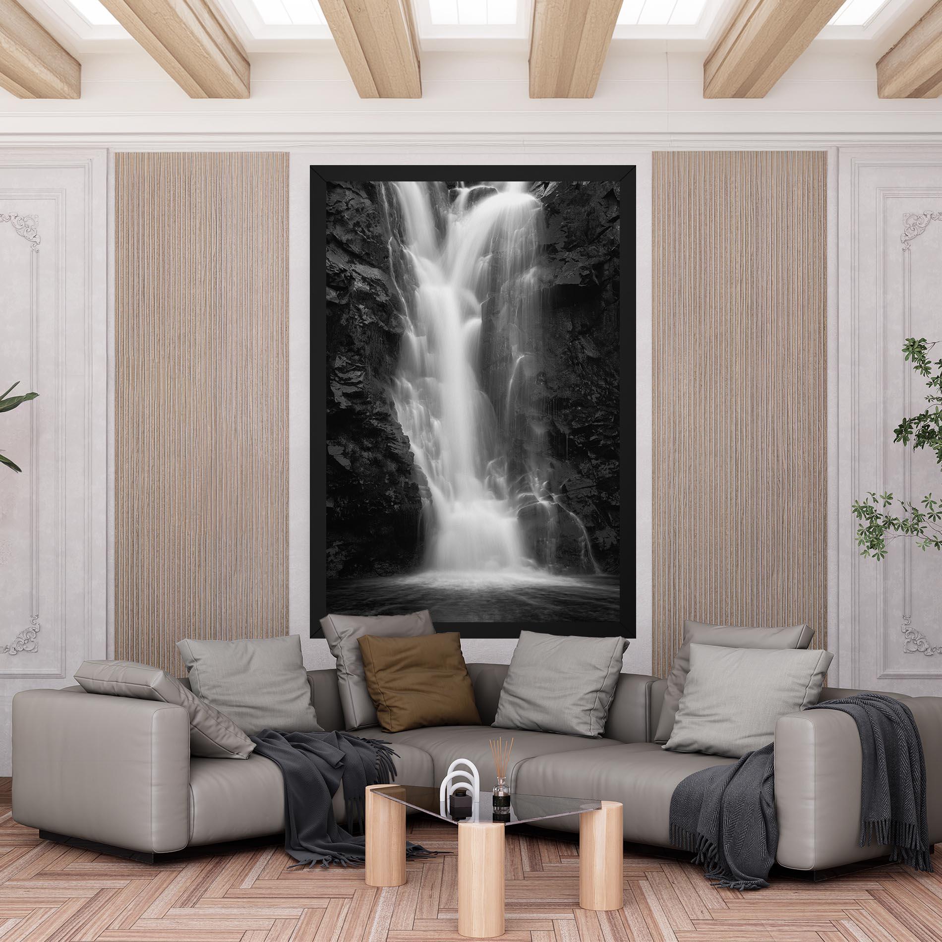 Obraz na Płótnie Black Rock Waterfall View mockup 6