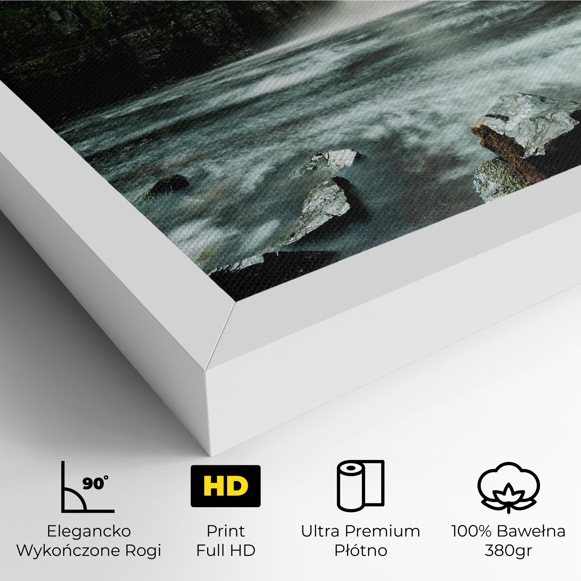 Obraz na Płótnie Beautiful Water Falling mockup 4