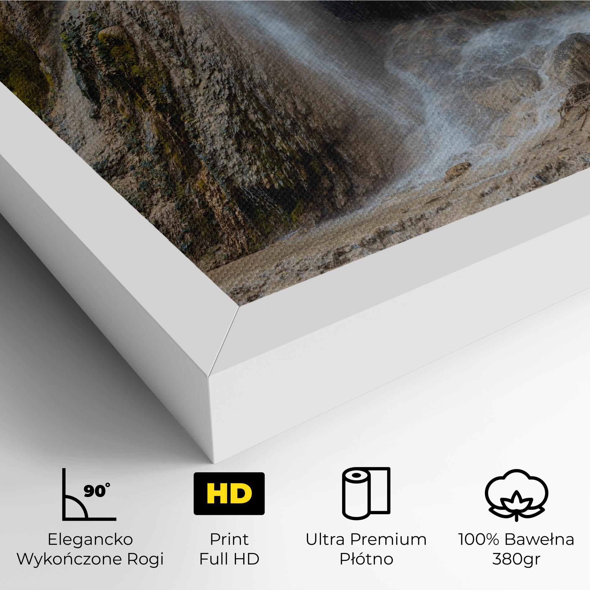 Obraz na Płótnie Pretty Waterfall Forest mockup 4