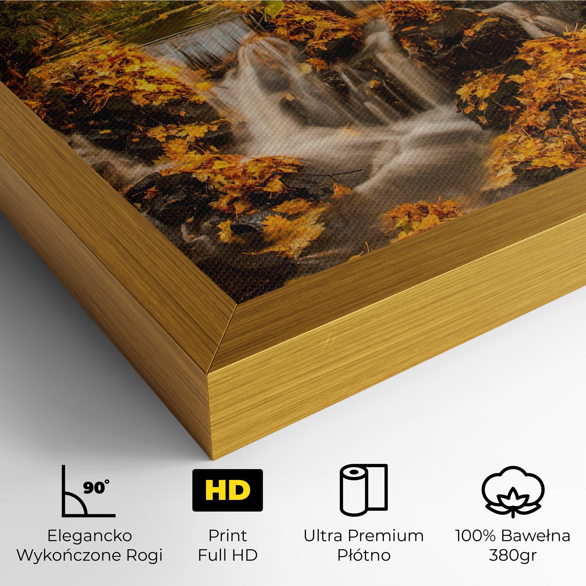 Obraz na Płótnie Autumn Pretty Waterfall mockup 4