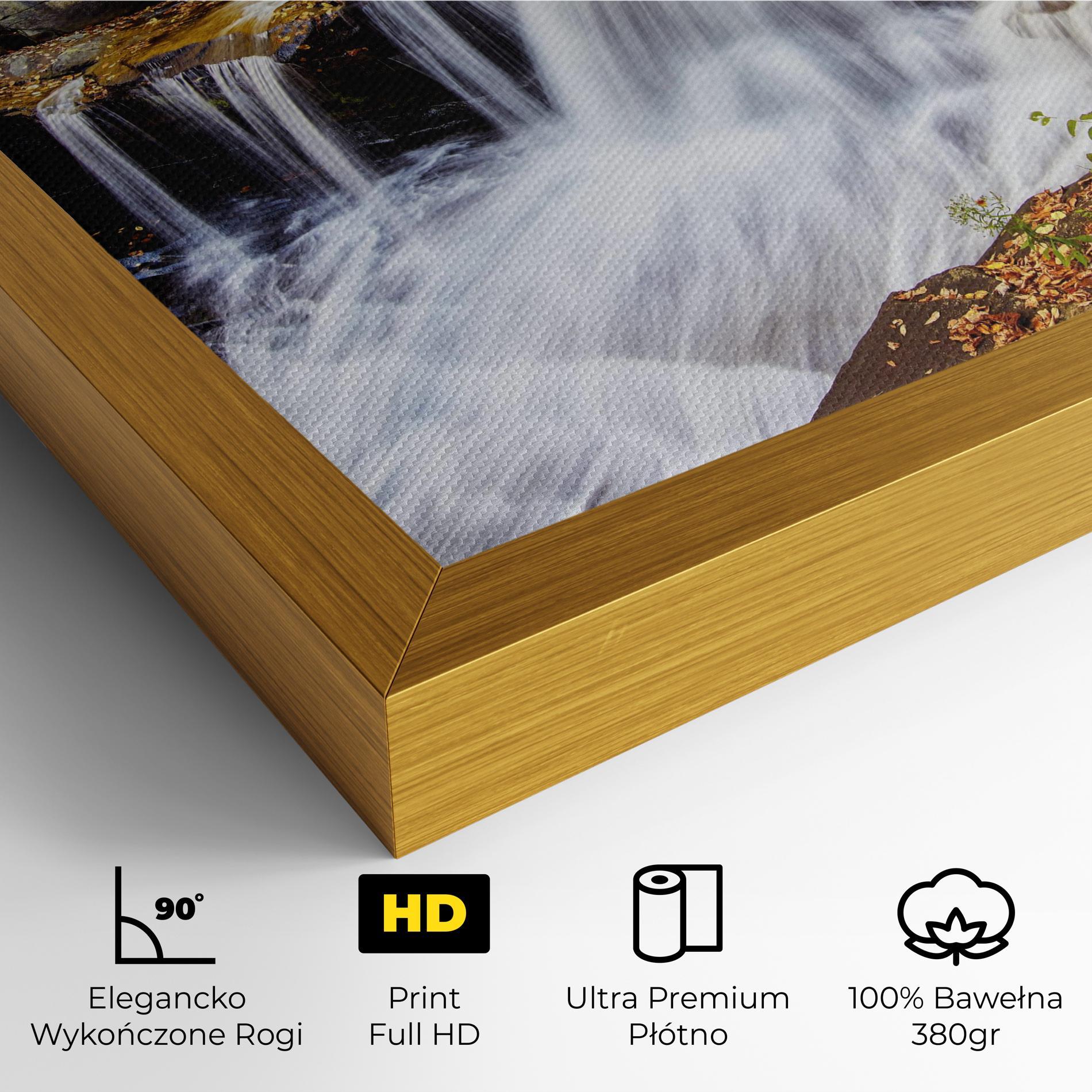 Obraz na Płótnie Pretty Autumn Waterfall mockup 4