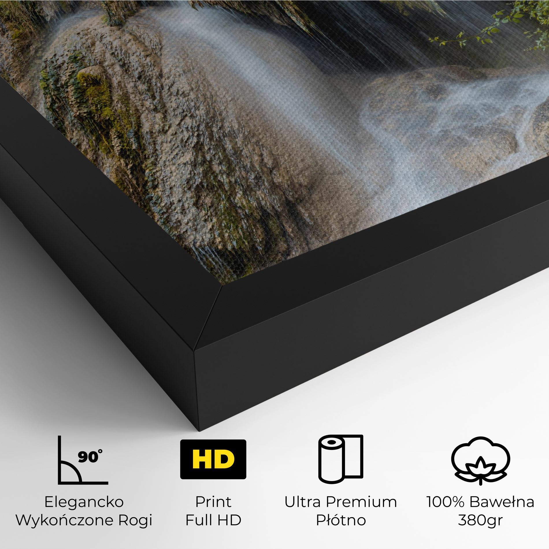Obraz na Płótnie Forest Waterfall View mockup 4