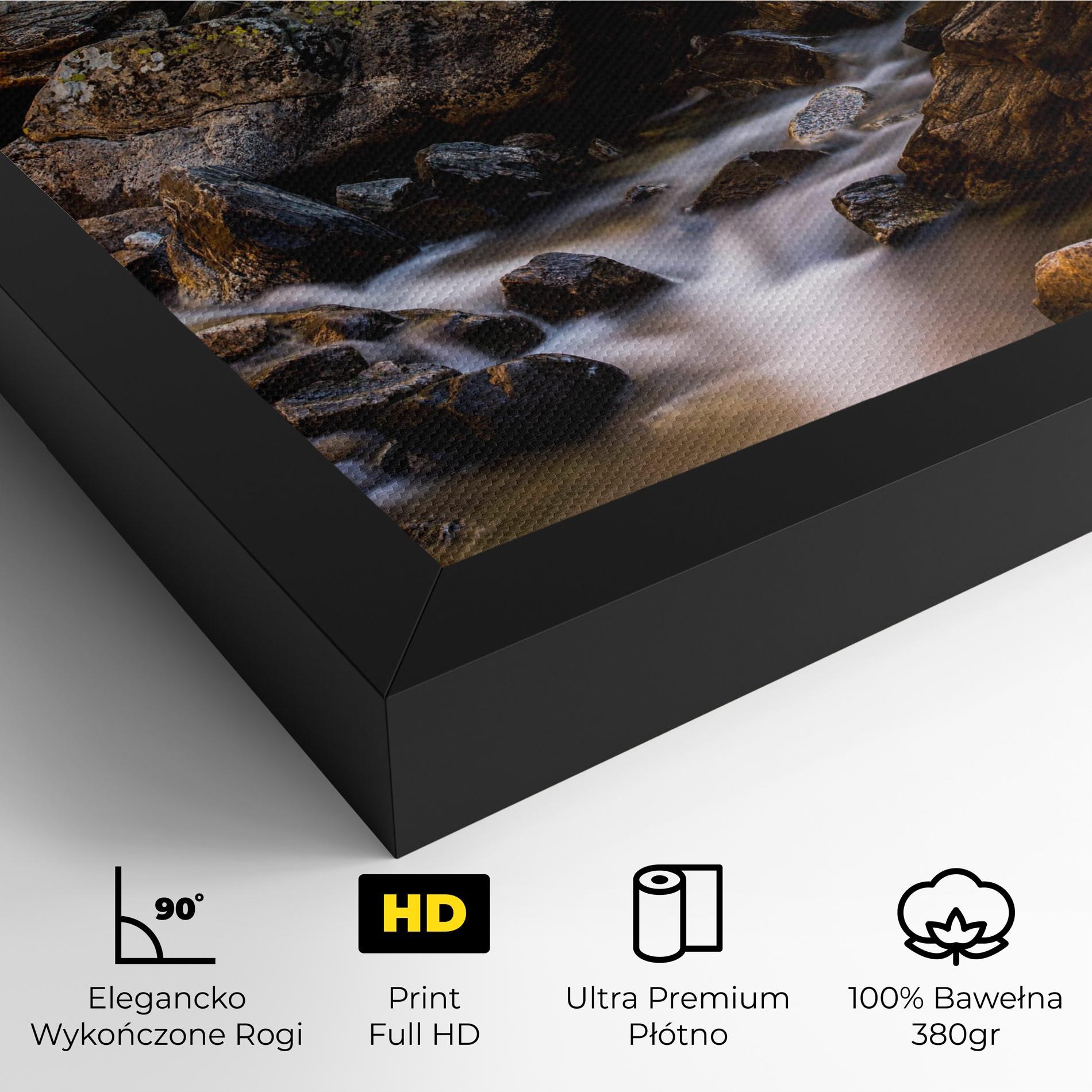 Obraz na Płótnie Nature Rocks Waterfall mockup 4