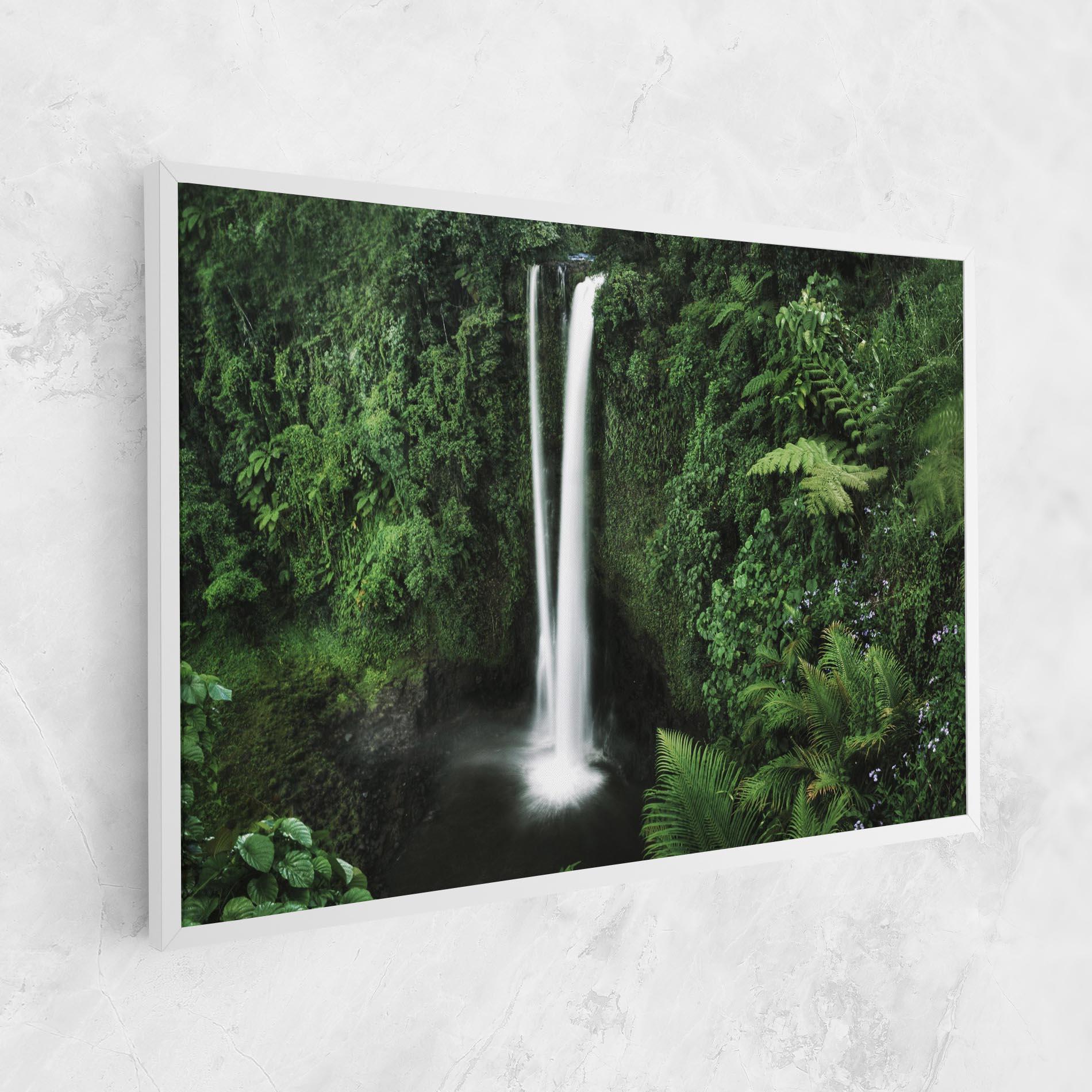 Obraz na Płótnie Green Nature Waterfall mockup 1