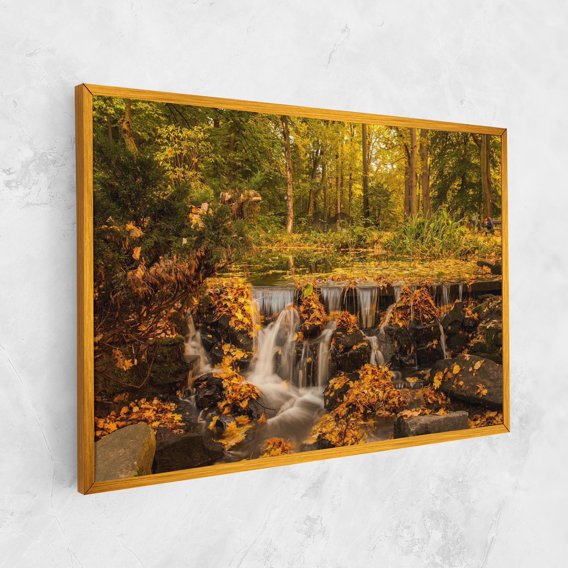 Obraz na Płótnie Autumn Pretty Waterfall mockup 1