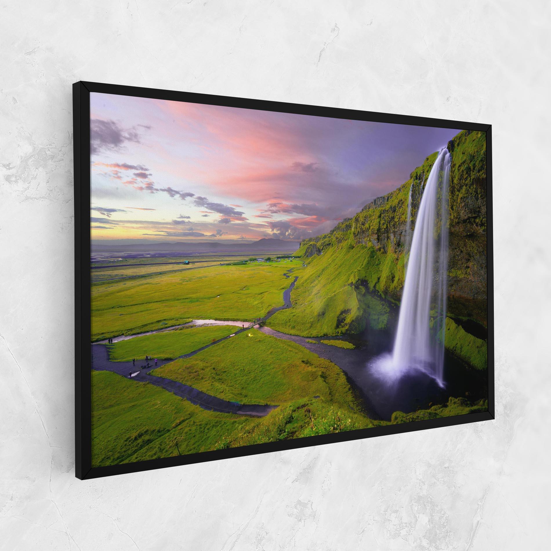 Obraz na Płótnie Pink Wky Waterfall mockup 1