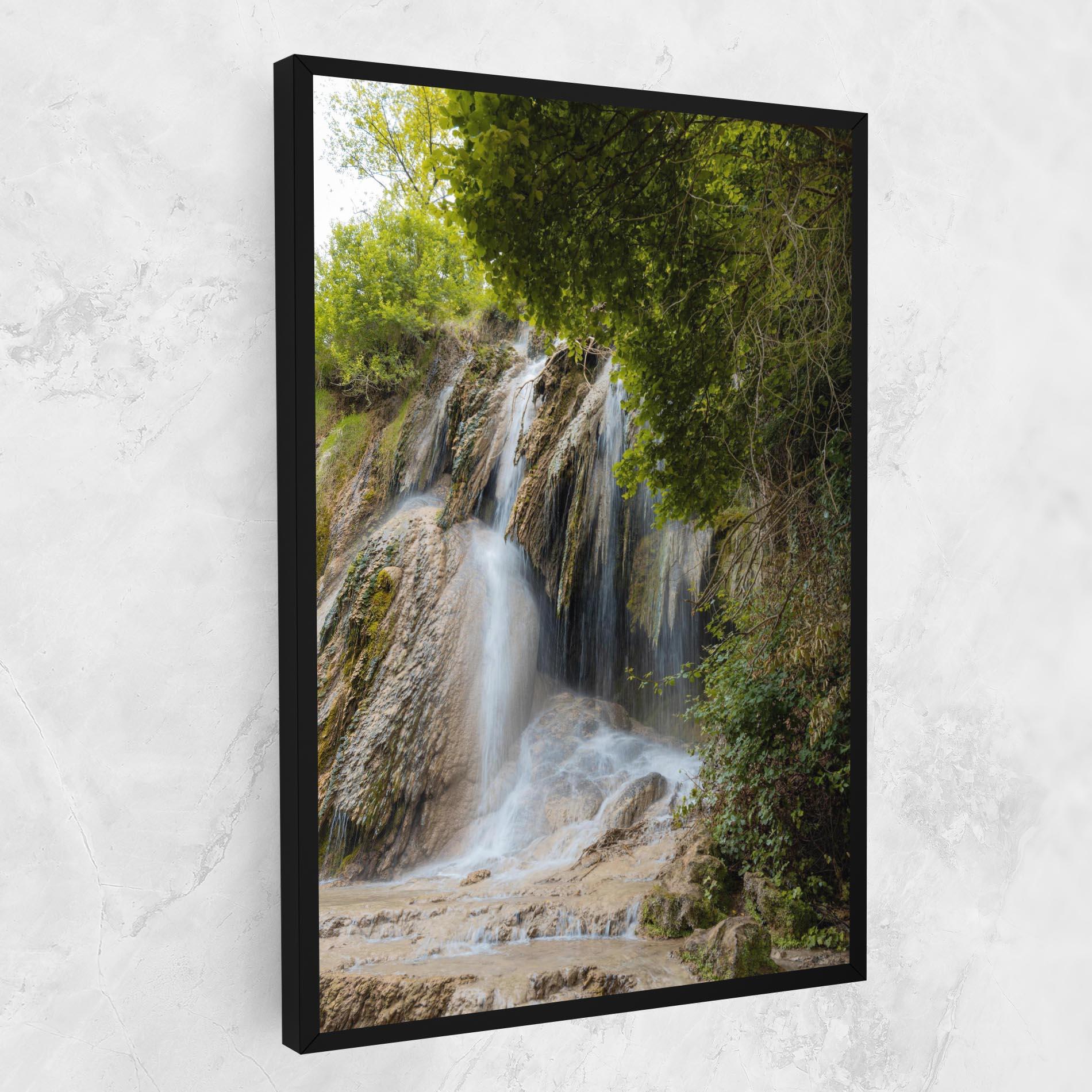 Obraz na Płótnie Forest Waterfall View mockup 1