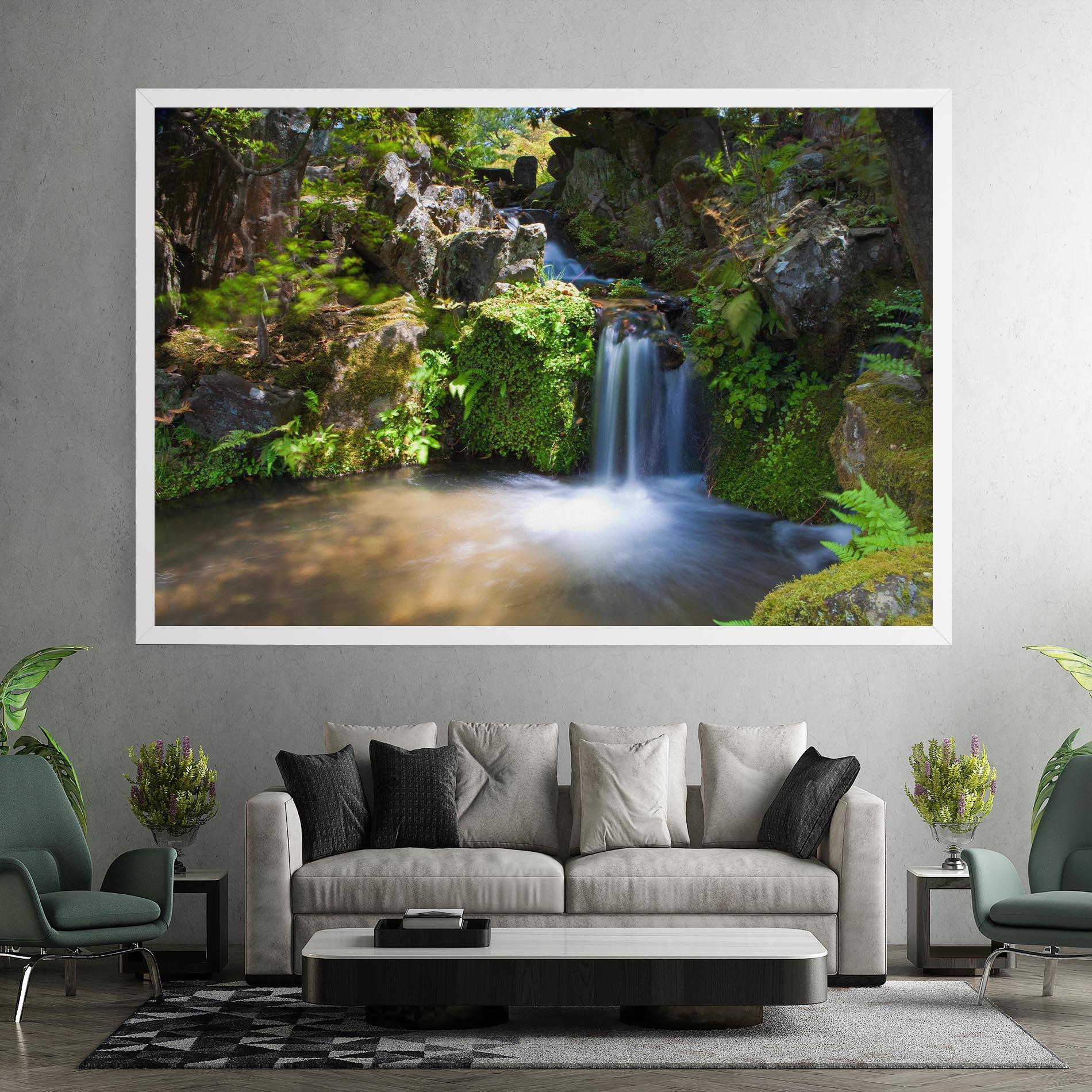 Obraz na Płótnie Jungle View Waterfall mockup 7
