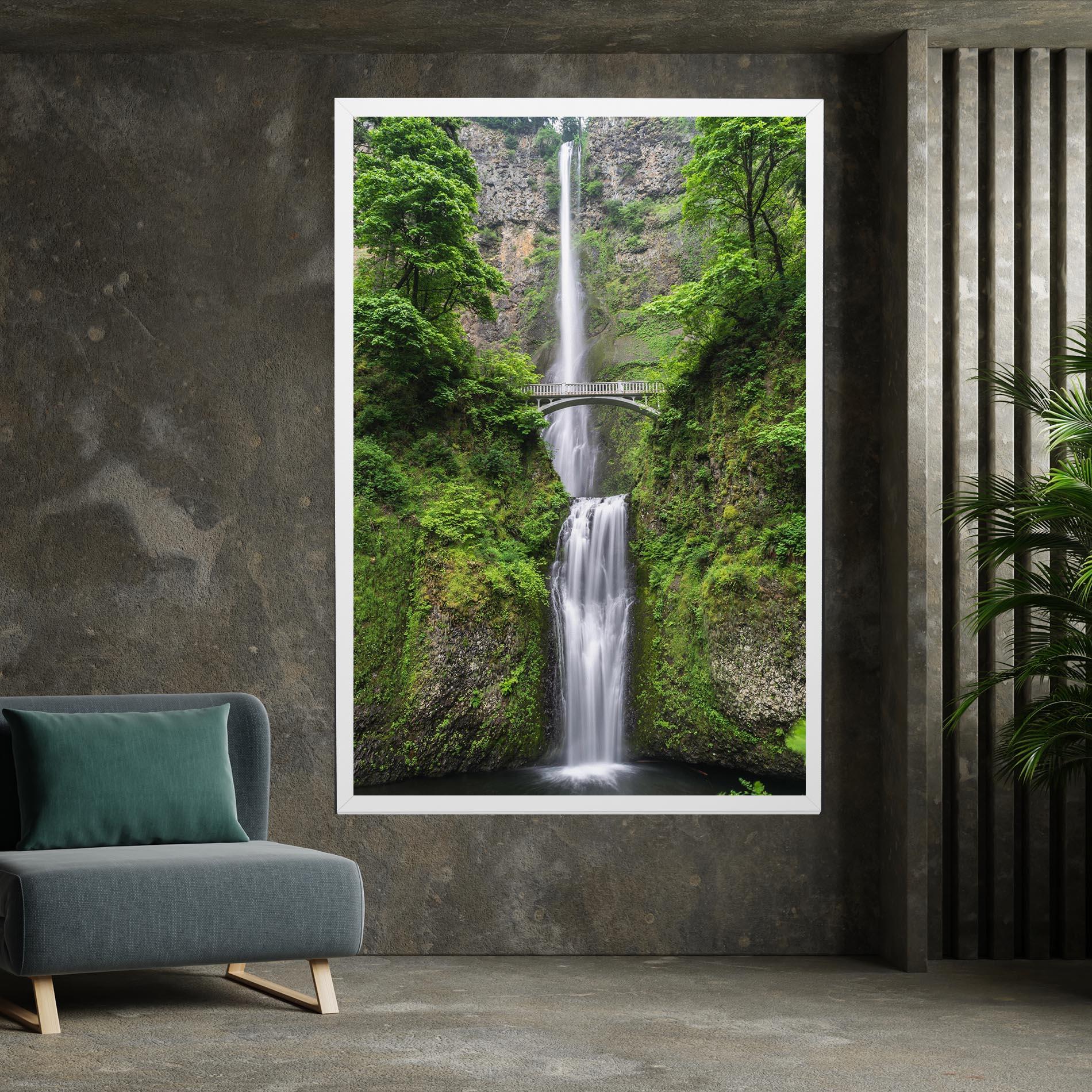 Obraz na Płótnie Green Leaves Bridge View mockup 7