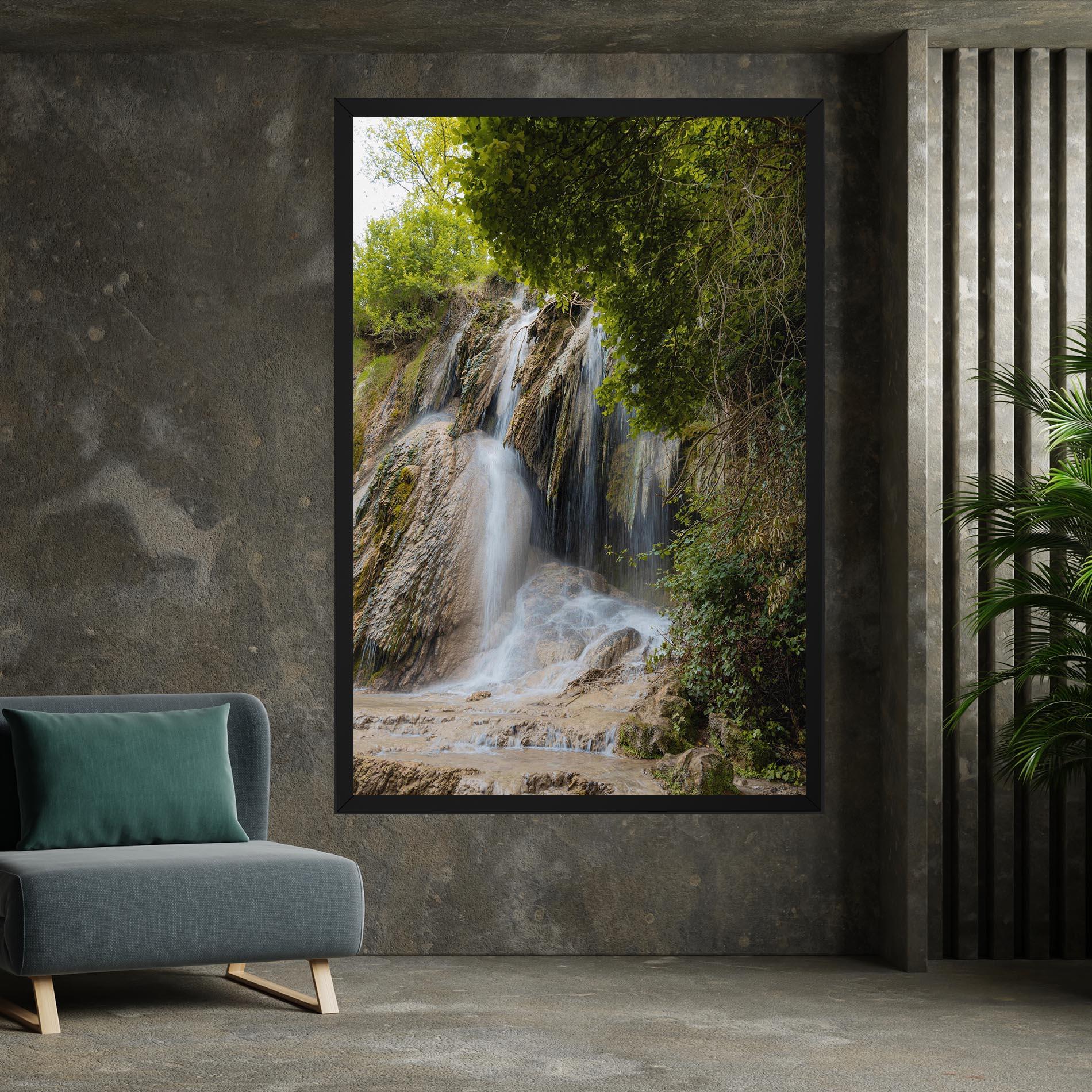 Obraz na Płótnie Forest Waterfall View mockup 7