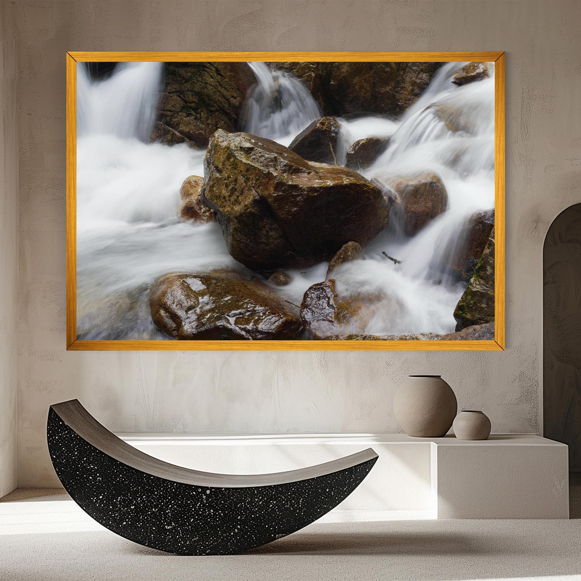 Obraz na Płótnie Shiny Rocks Waterfall mockup 8