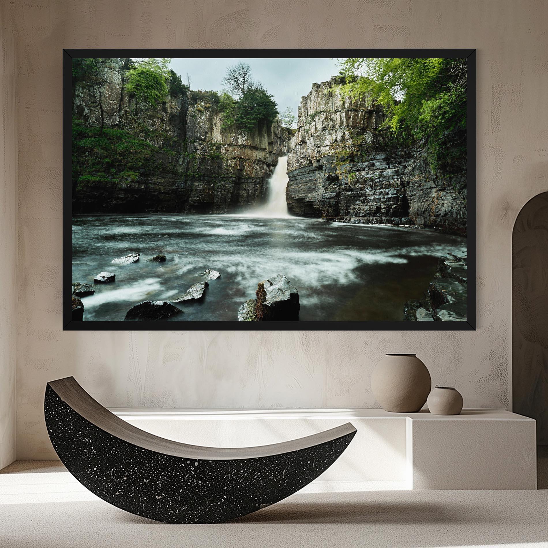 Obraz na Płótnie Beautiful Water Falling mockup 8