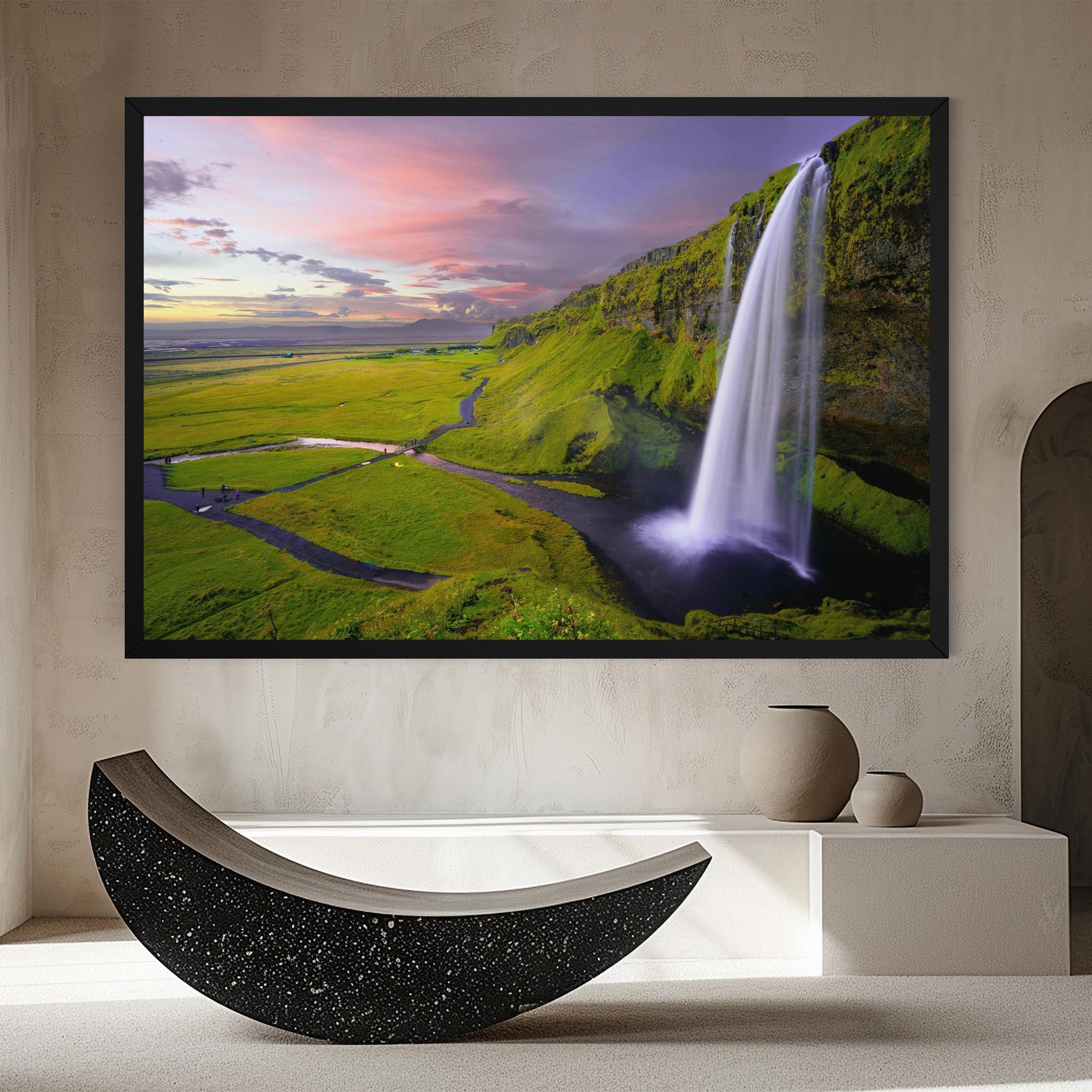 Obraz na Płótnie Pink Wky Waterfall mockup 8