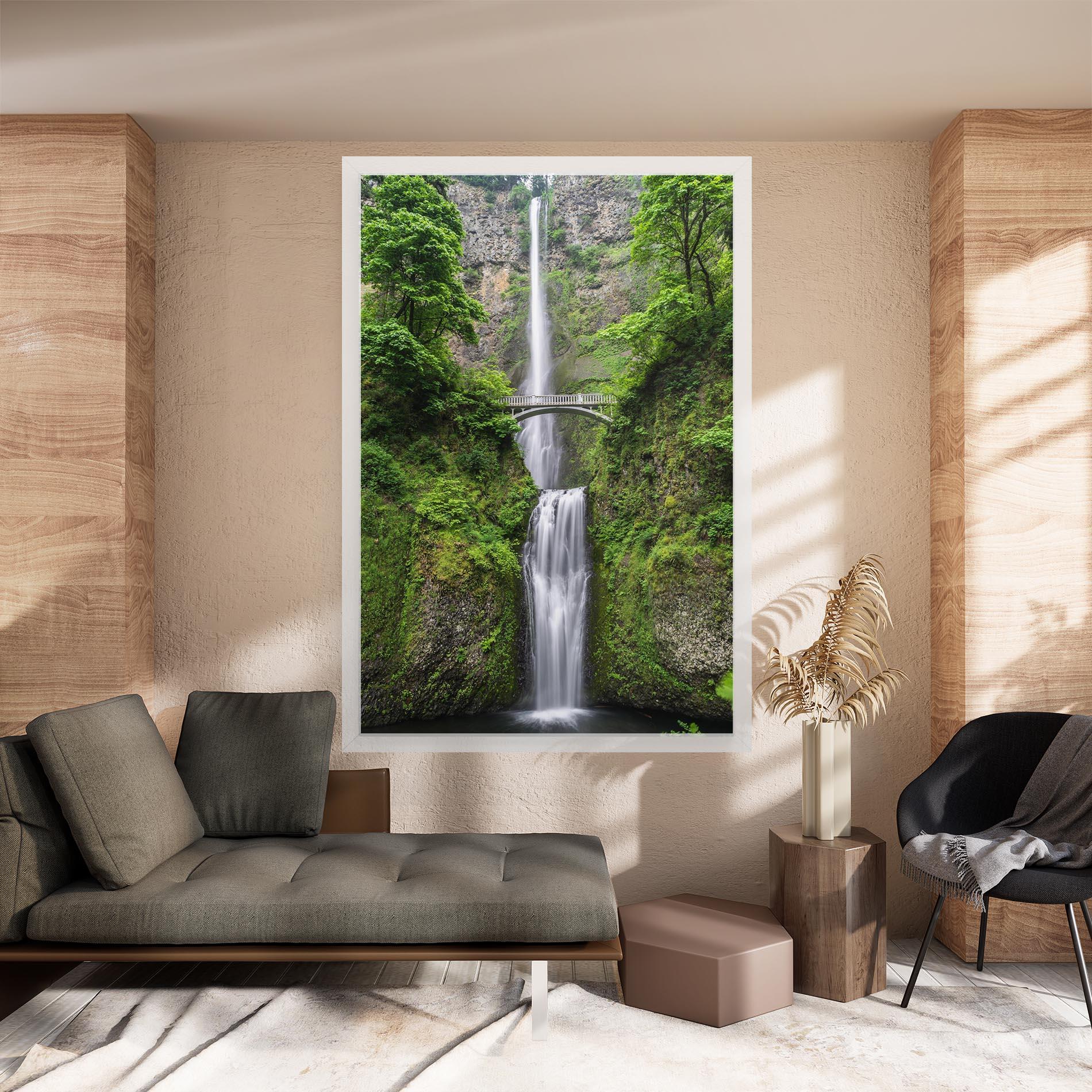 Obraz na Płótnie Green Leaves Bridge View mockup 8